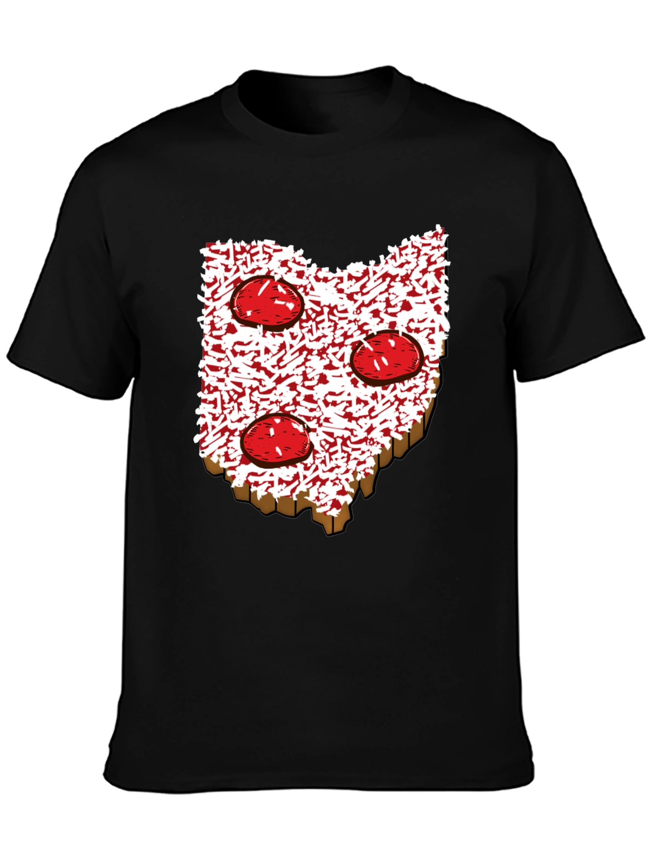 Ohio Pizza T-Shirt - State Pride Foodie Tee