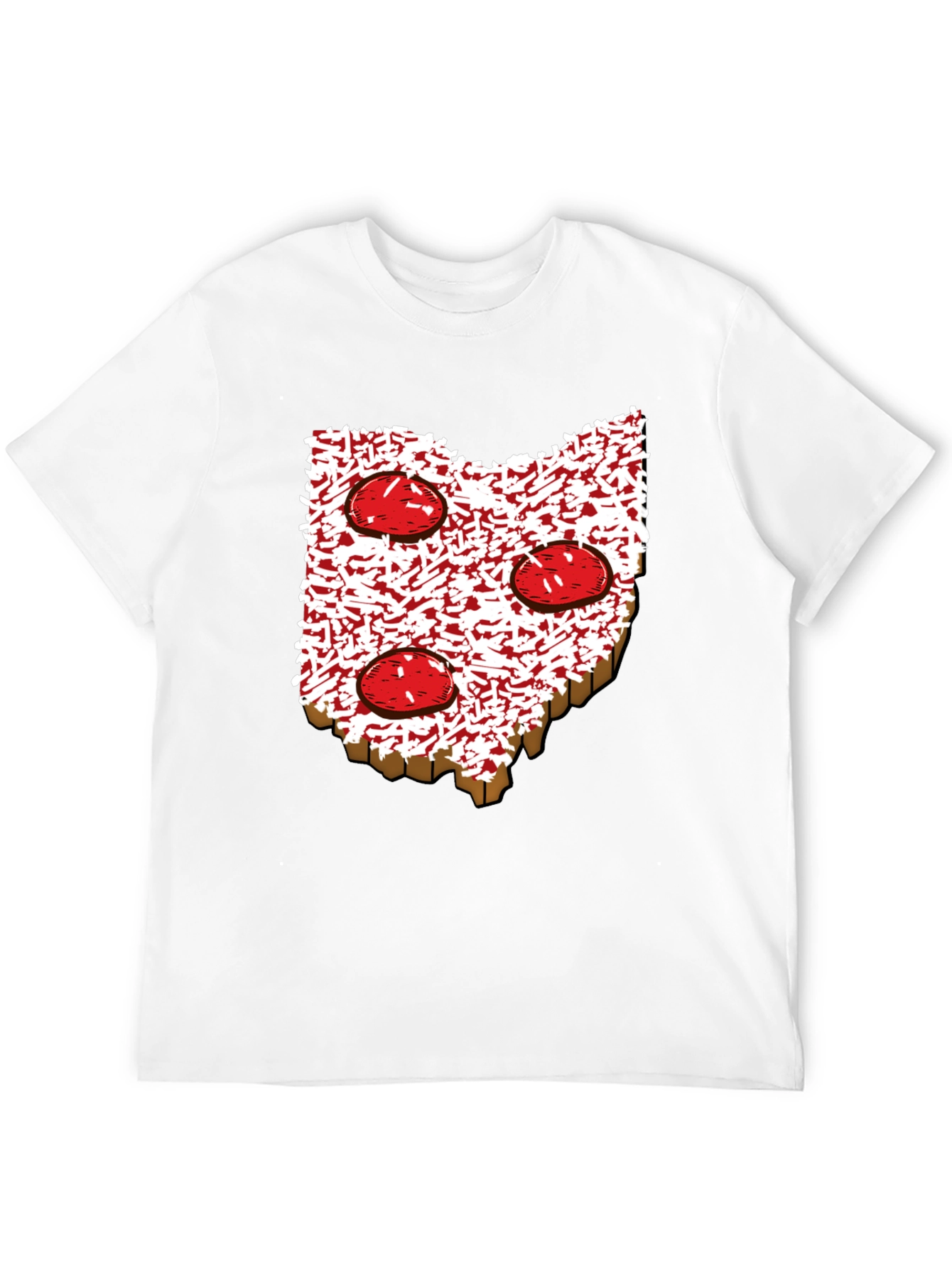 Ohio Pizza T-Shirt - State Pride Foodie Tee