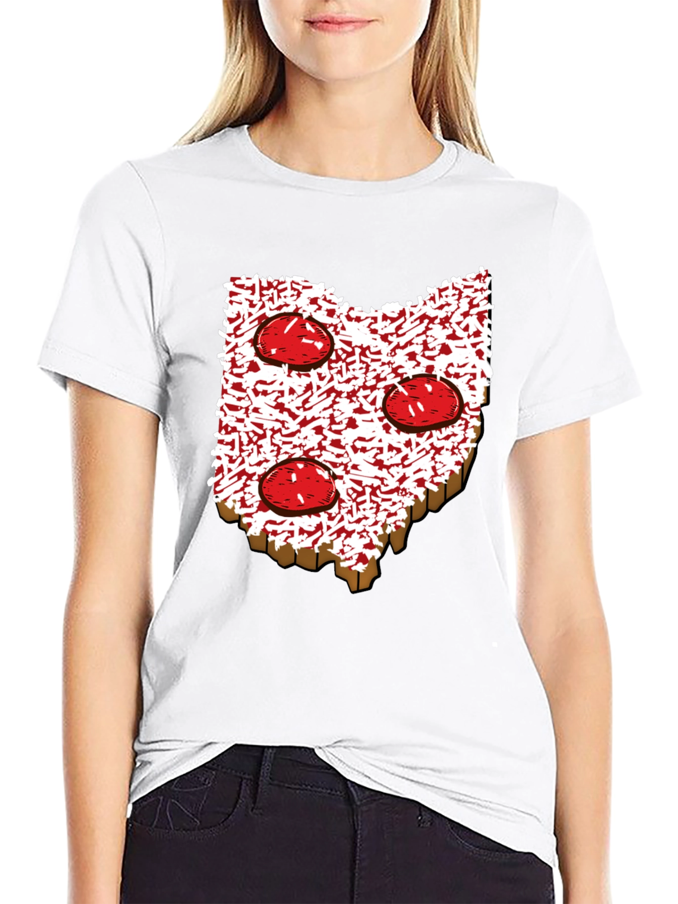 Ohio Pizza T-Shirt - State Pride Foodie Tee