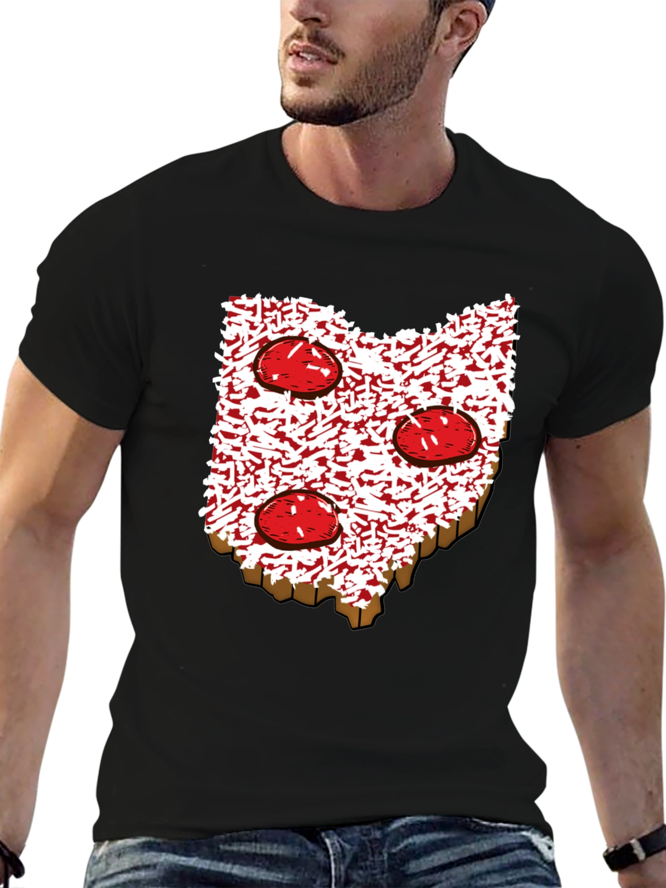 Ohio Pizza T-Shirt - State Pride Foodie Tee