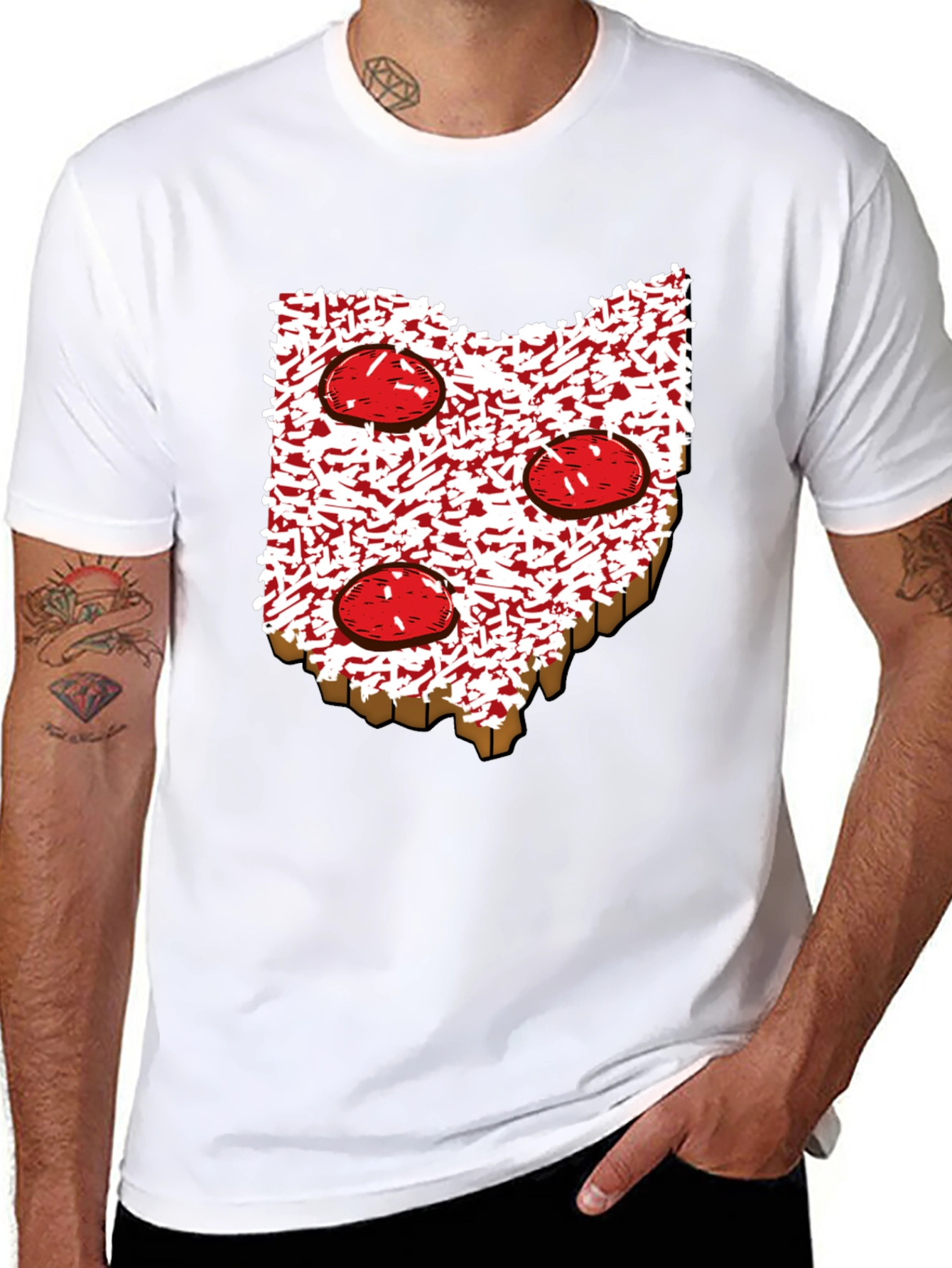 Ohio Pizza T-Shirt - State Pride Foodie Tee