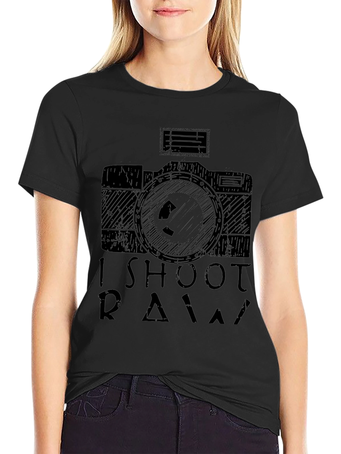 I Shoot RAW Camera T-Shirt - Photographer Apparel