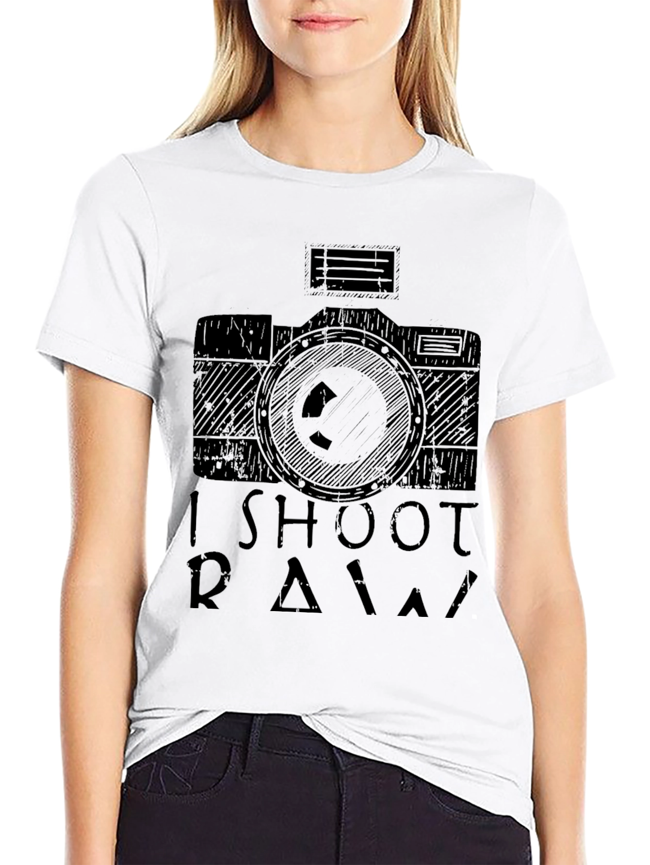 I Shoot RAW Camera T-Shirt - Photographer Apparel