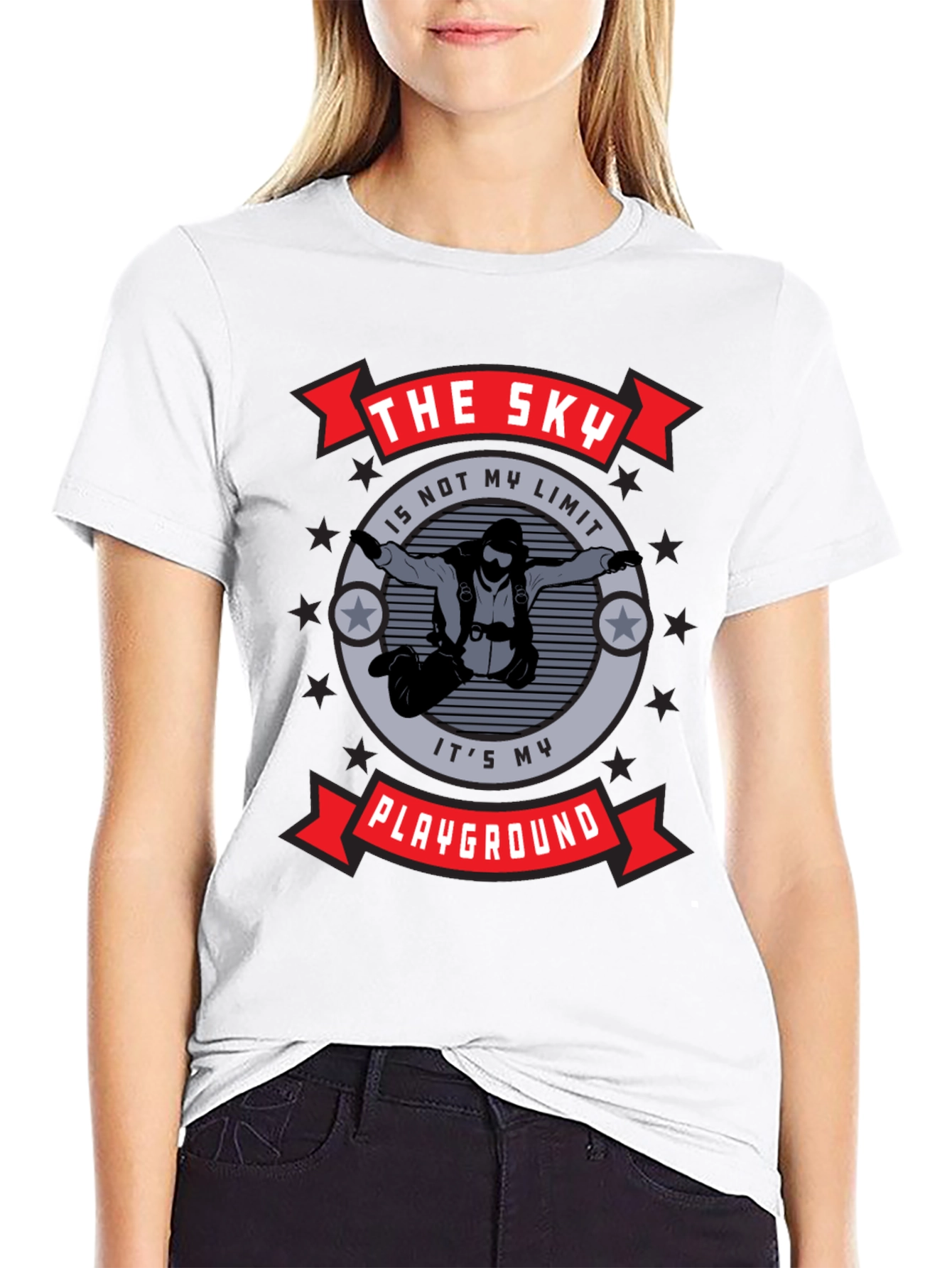 The Sky Is My Playground T-Shirt Black