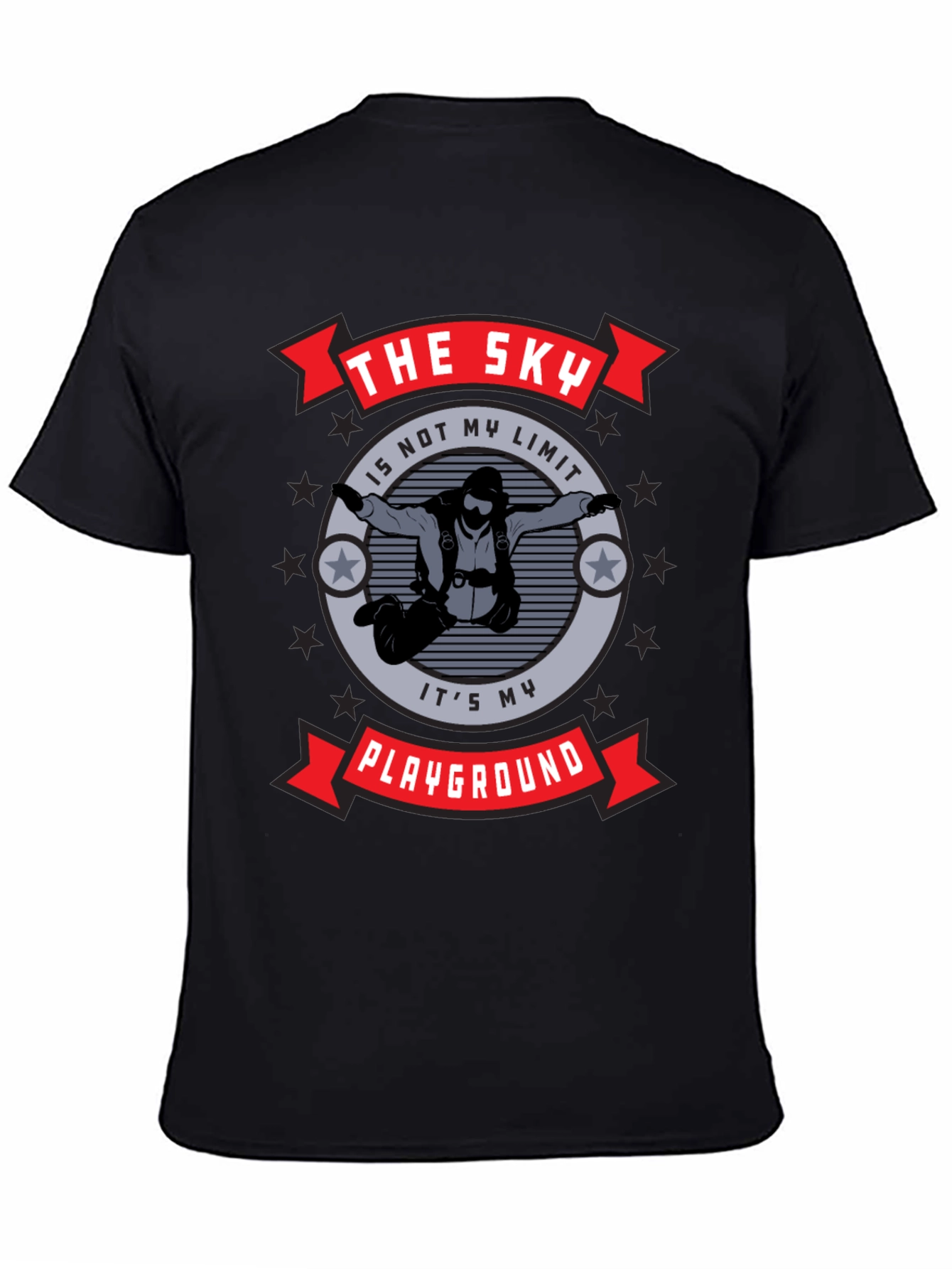 The Sky Is My Playground T-Shirt Black