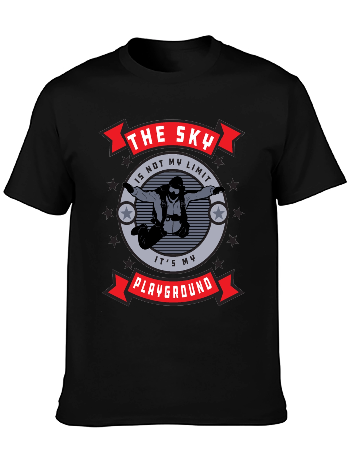 The Sky Is My Playground T-Shirt Black