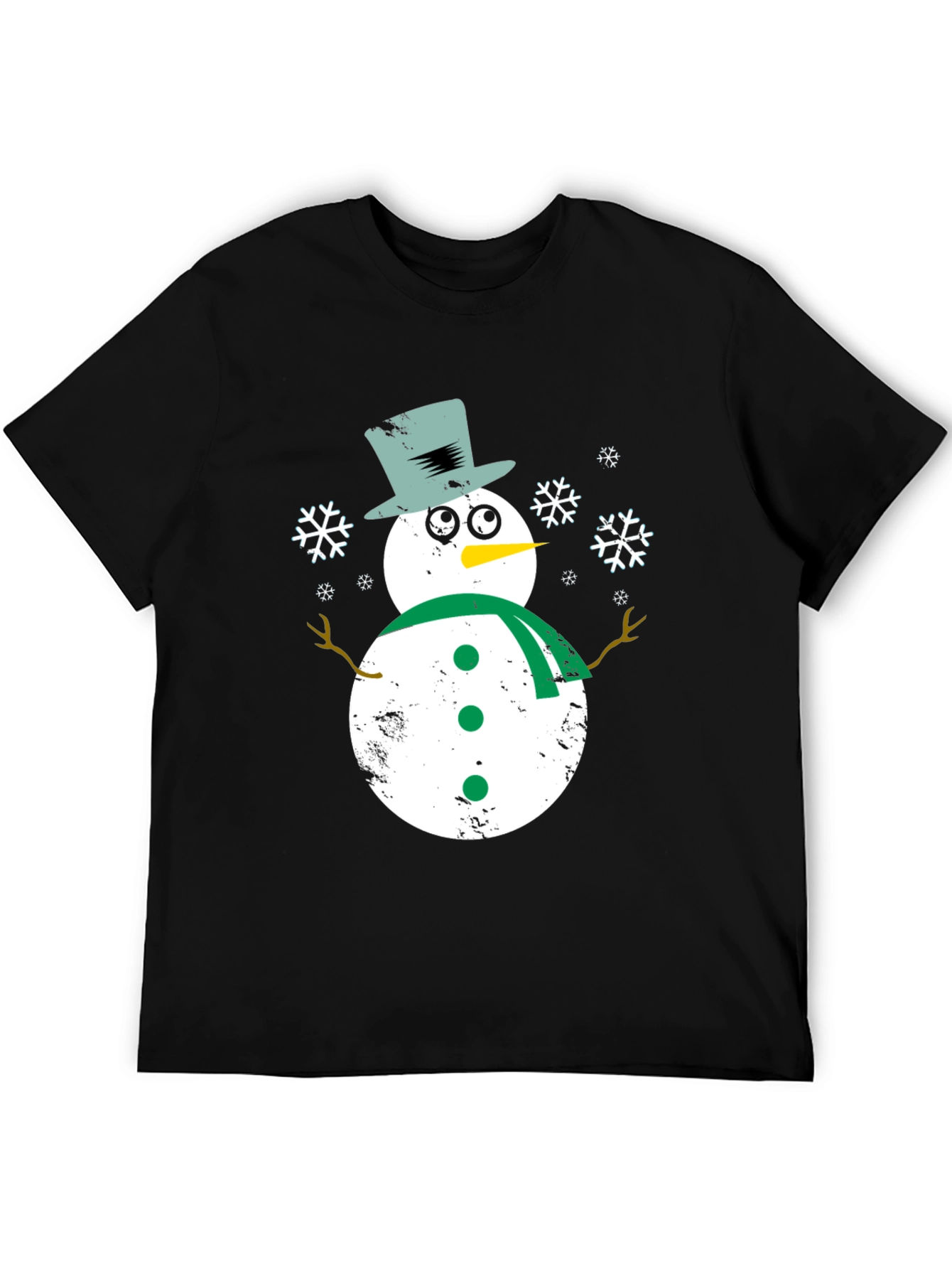 Whimsical Snowman Graphic Tee - Festive Holiday Shirt