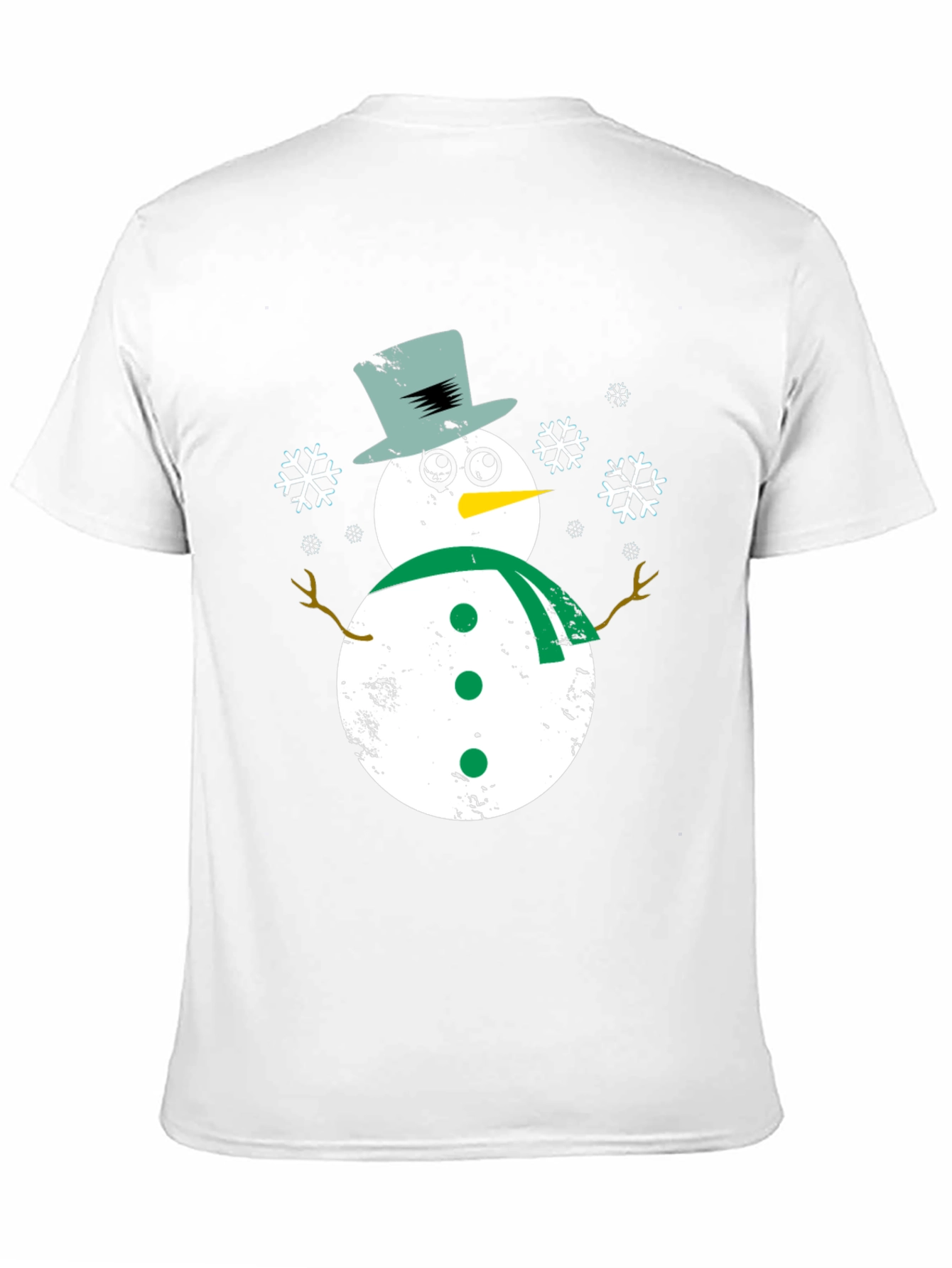 Whimsical Snowman Graphic Tee - Festive Holiday Shirt