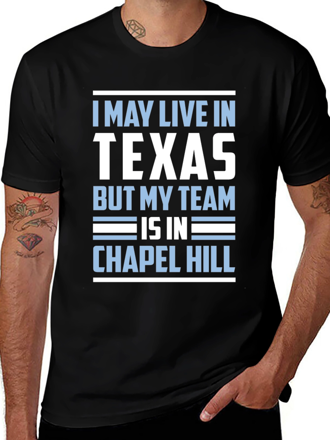 Texas Transplant Chapel Hill T-Shirt - Carolina Pride