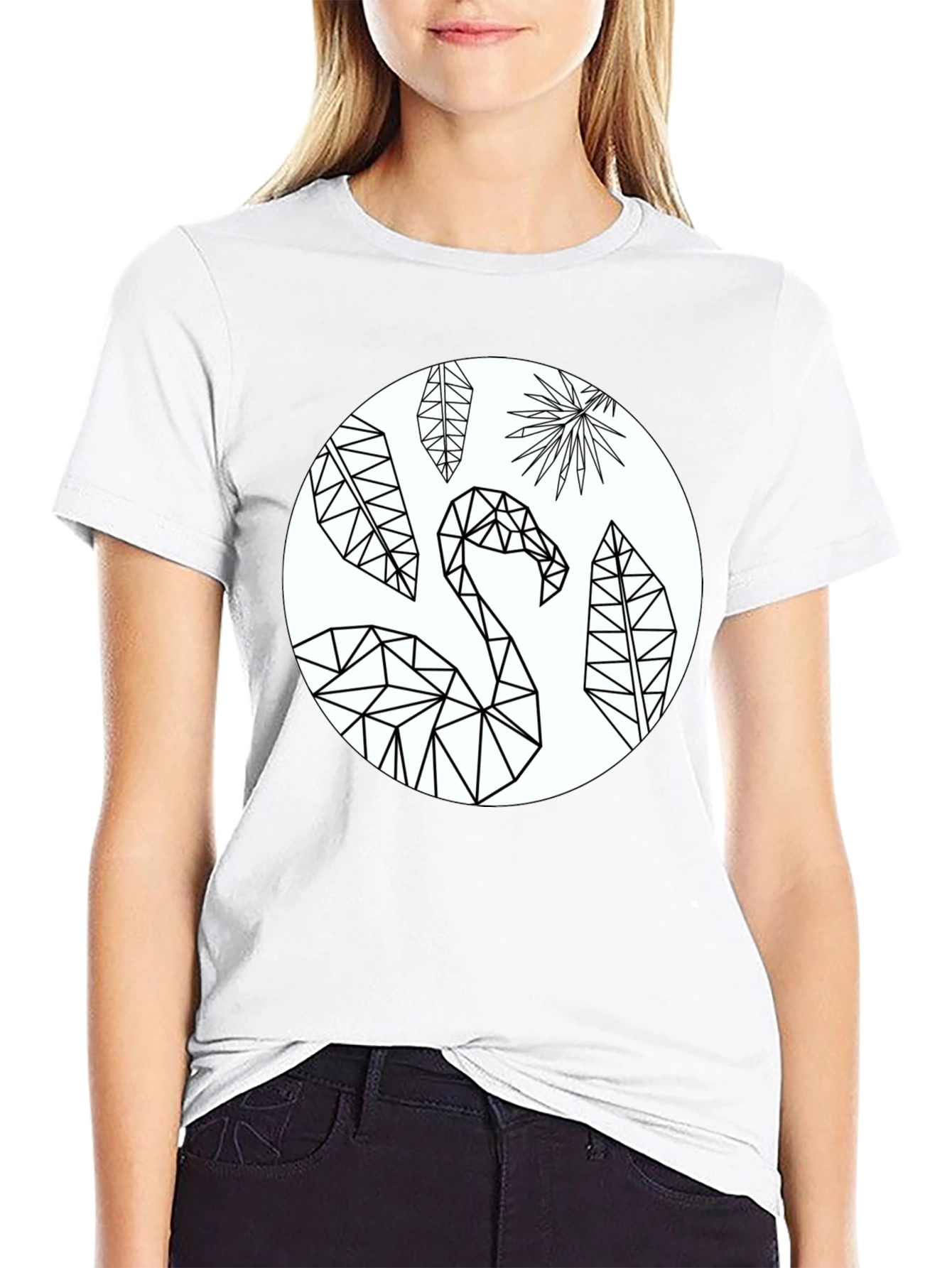 Geometric Flamingo Graphic Tee