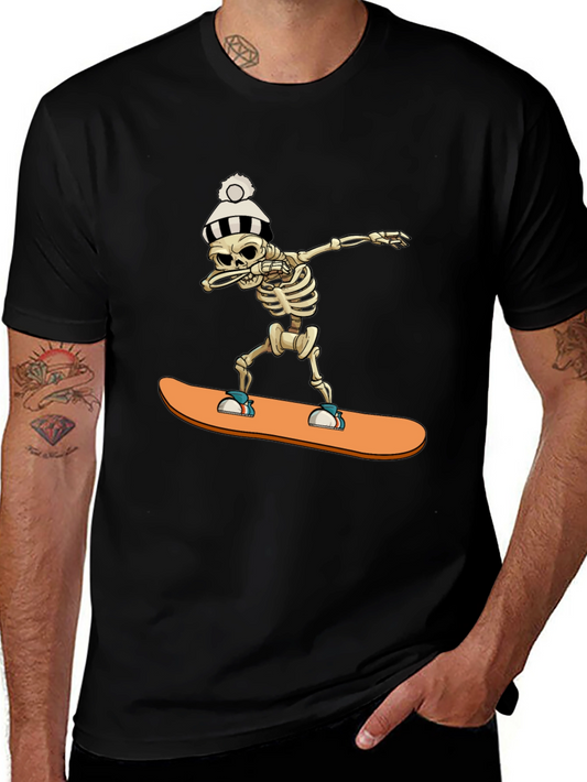 Skeleton Snowboard Dab T-Shirt