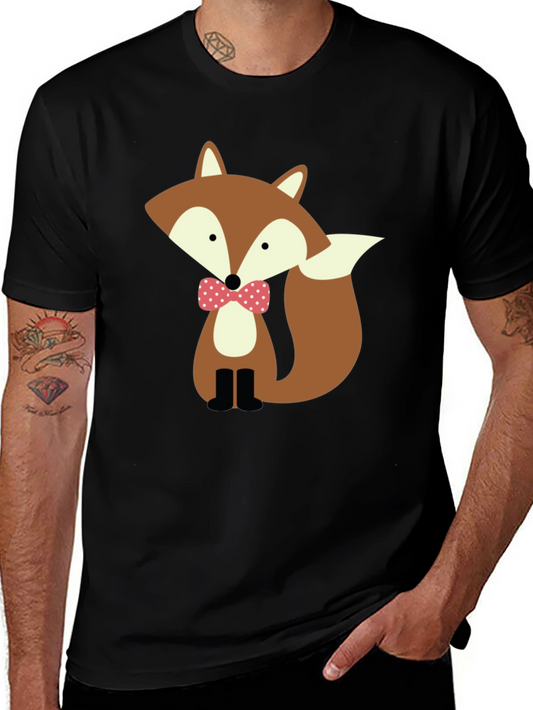 Fox Bowtie Graphic Tee - Stylish Casual Wear