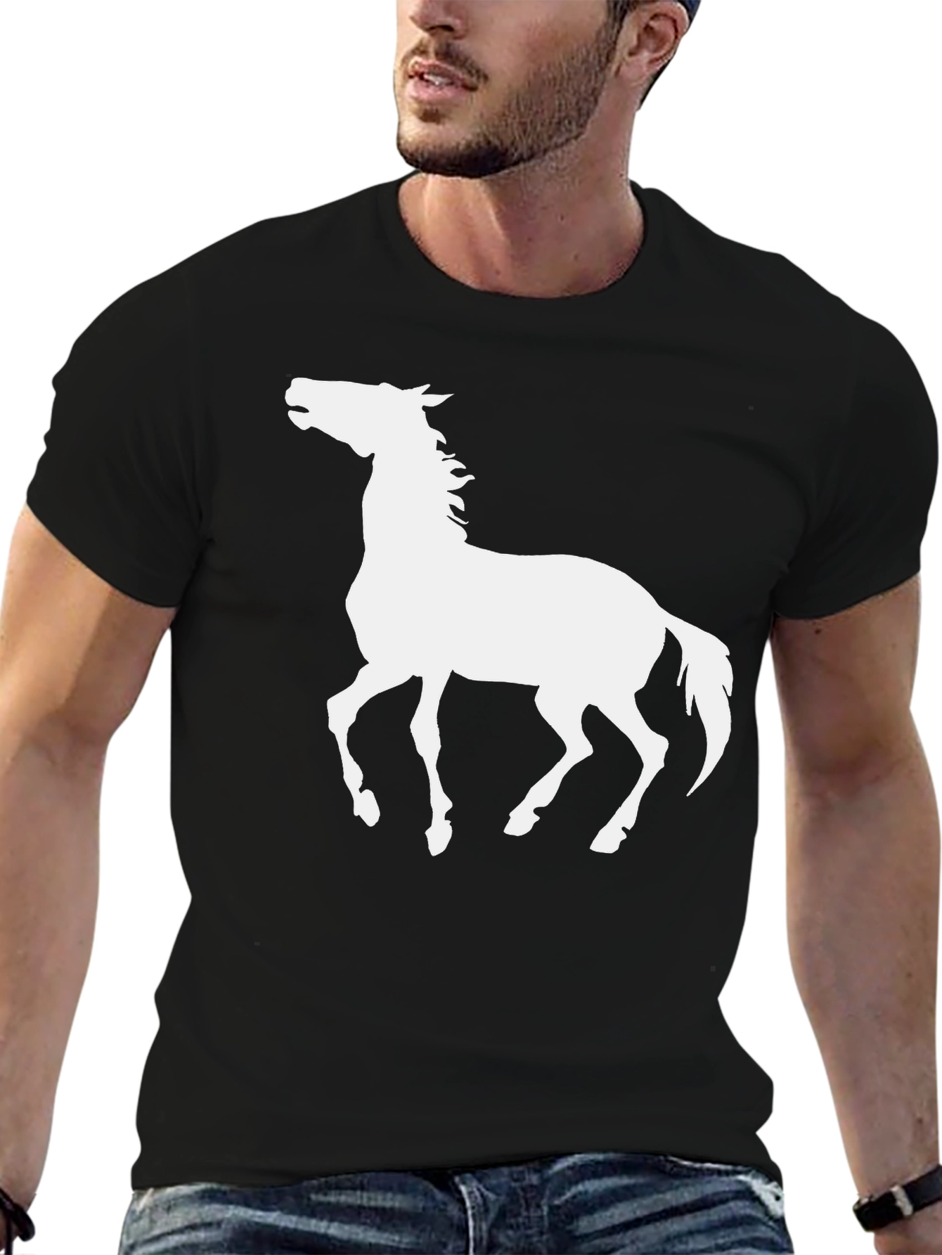 Black Horse Graphic T-Shirt - Unisex