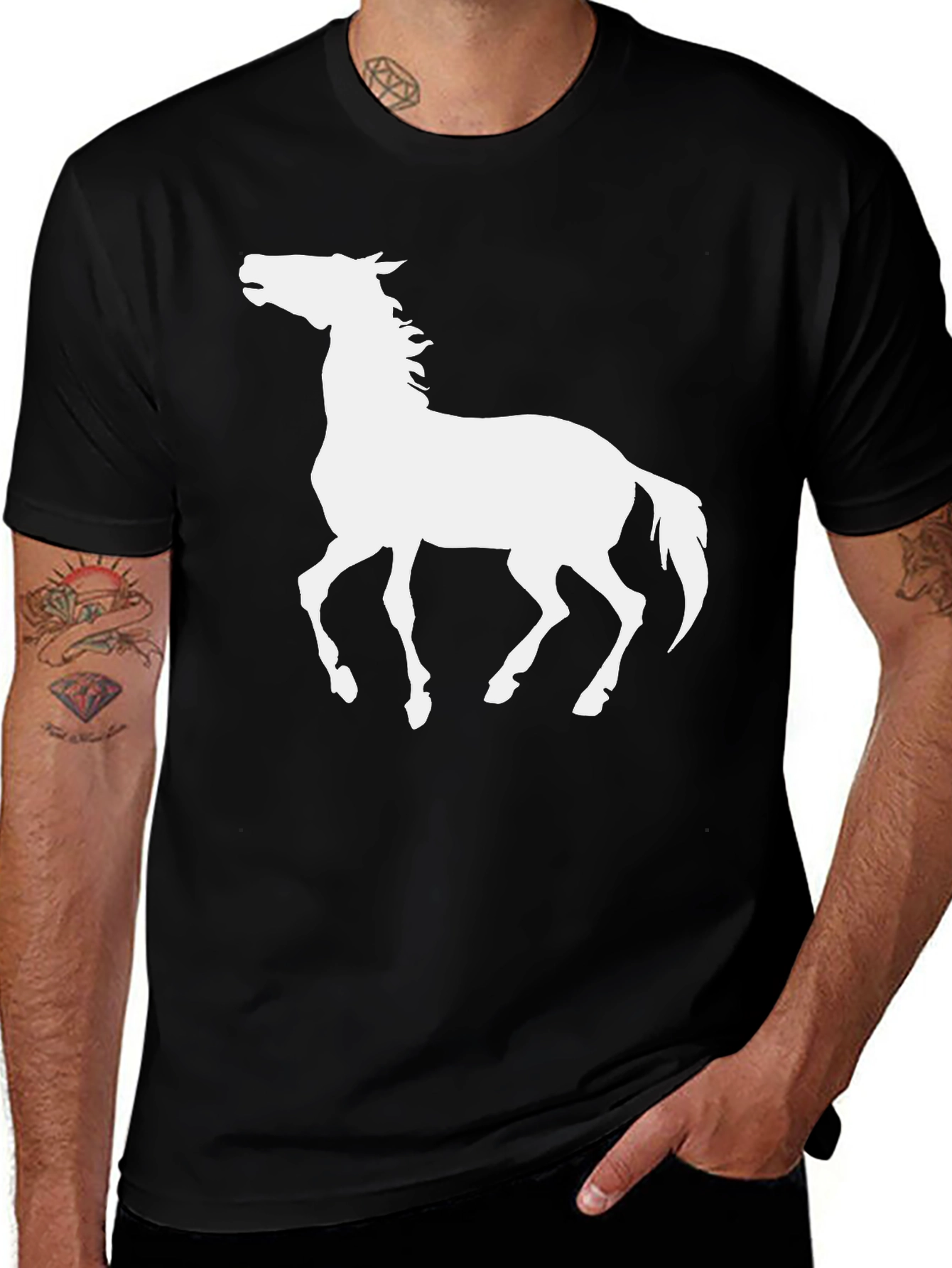 Black Horse Graphic T-Shirt - Unisex