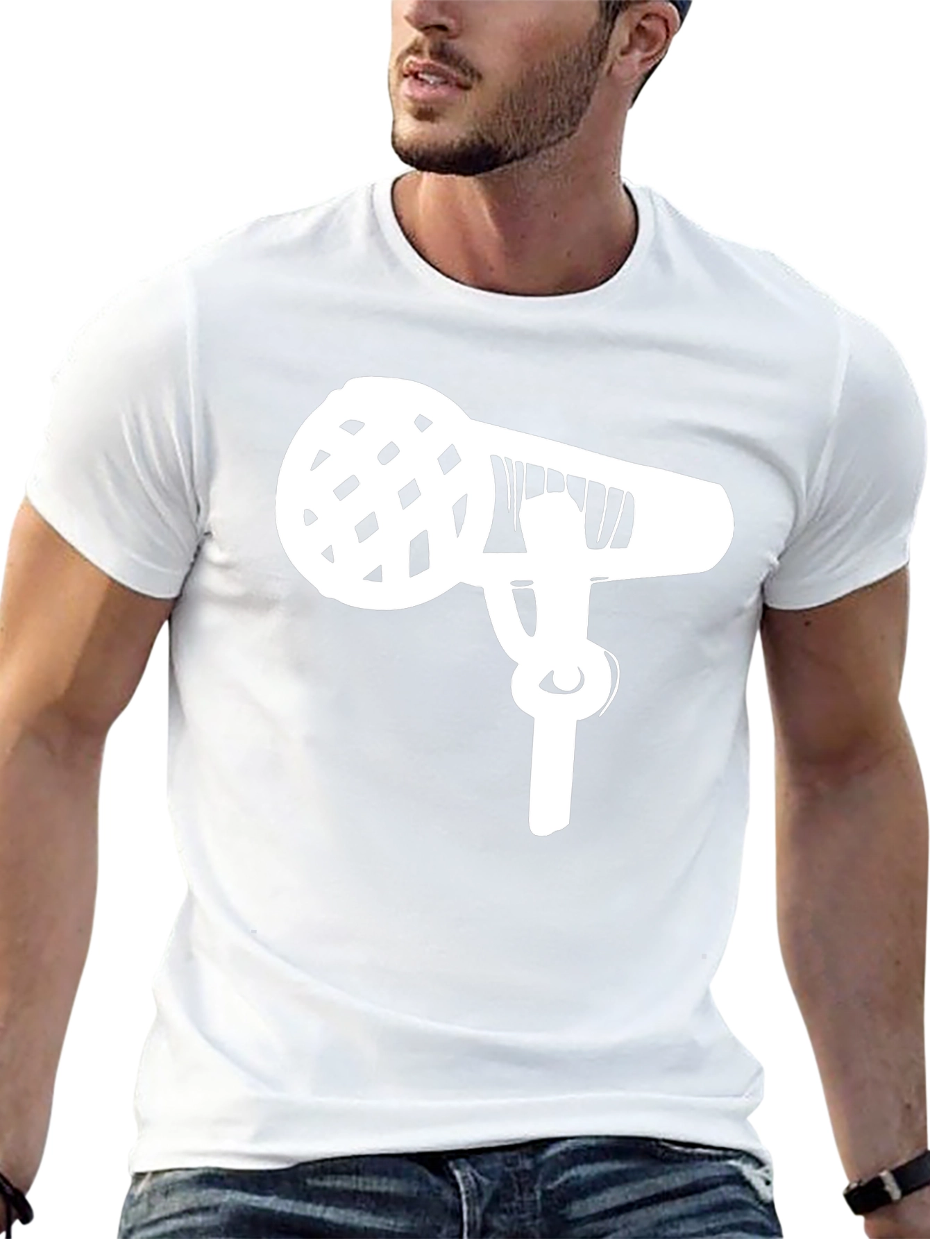 Microphone Graphic Tee - Black Cotton Casual Shirt