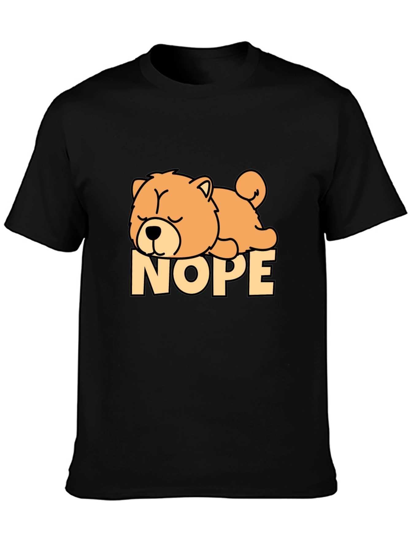 Nope Dog T-Shirt - Funny Sleepy Dog Tee