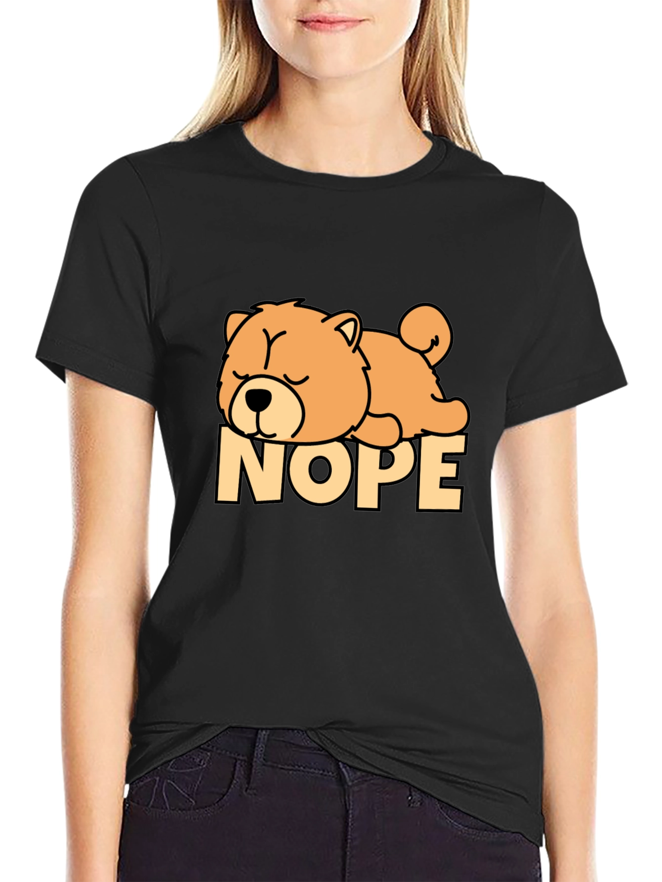 Nope Dog T-Shirt - Funny Sleepy Dog Tee