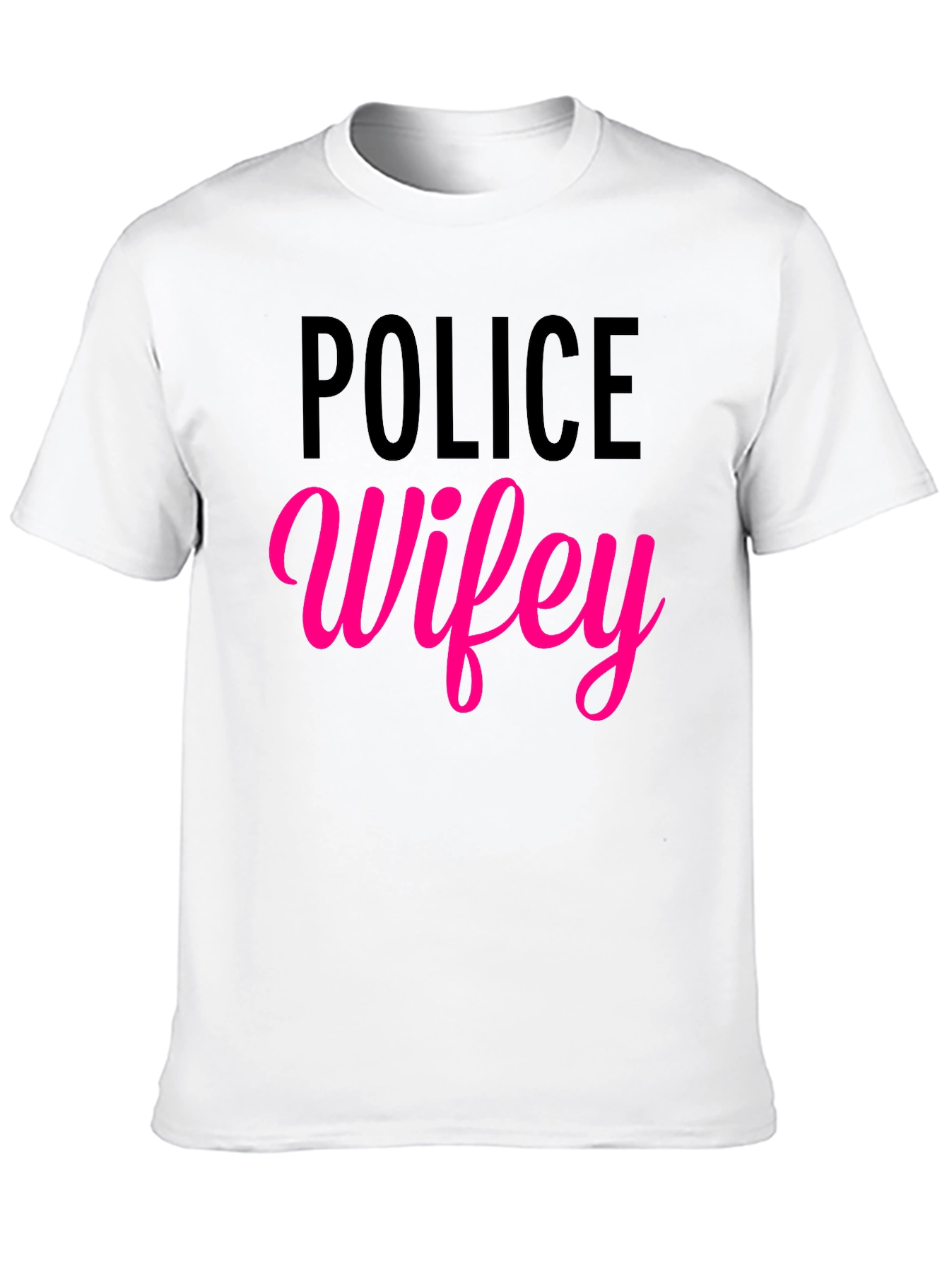 Police Wifey Graphic Tee - Black
