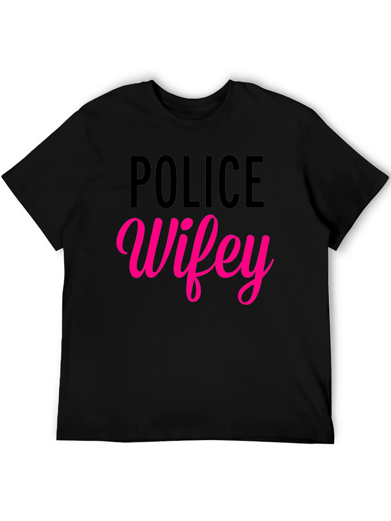 Police Wifey Graphic Tee - Black