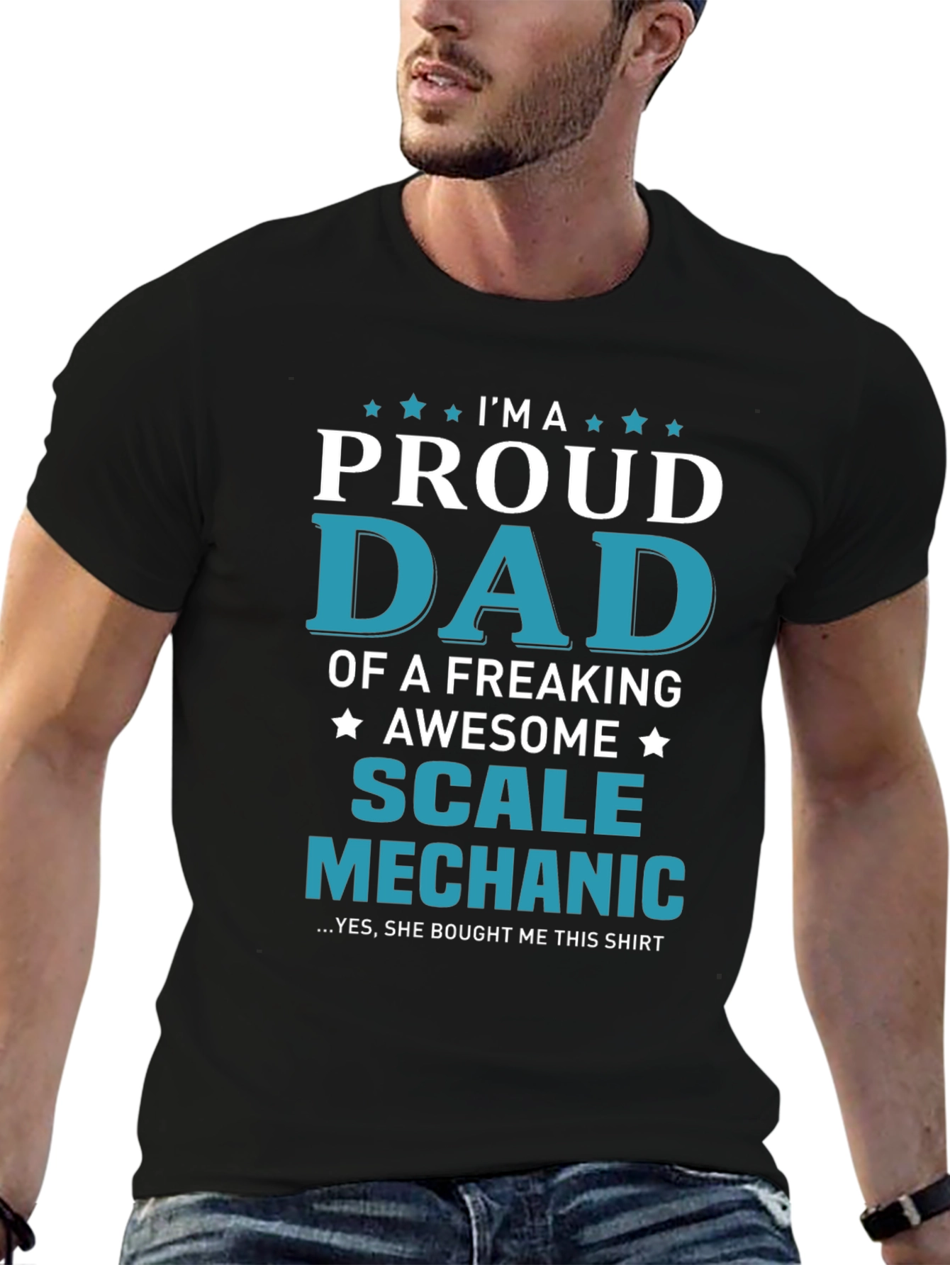 Proud Dad Scale Mechanic Graphic T-Shirt