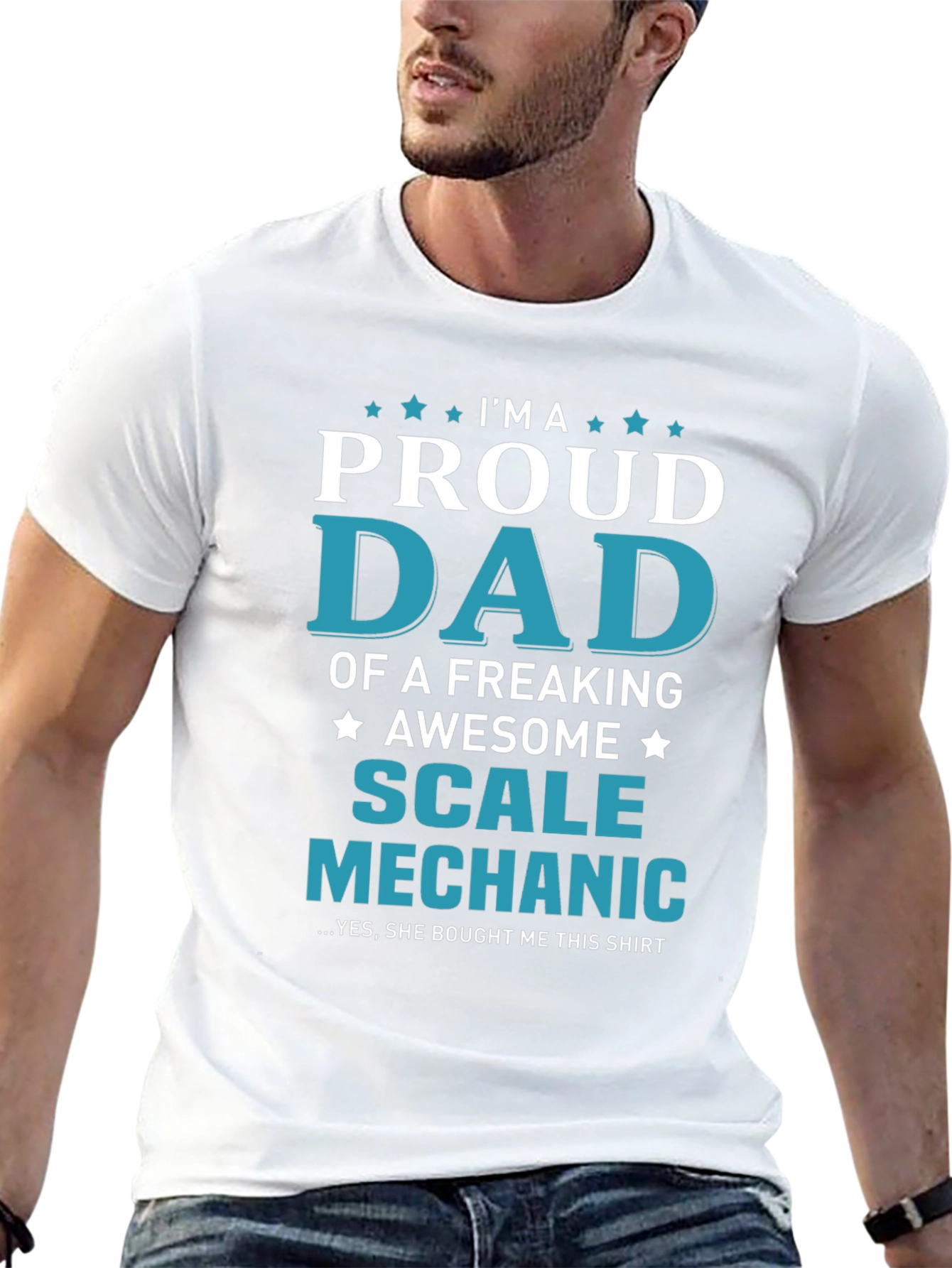 Proud Dad Scale Mechanic Graphic T-Shirt