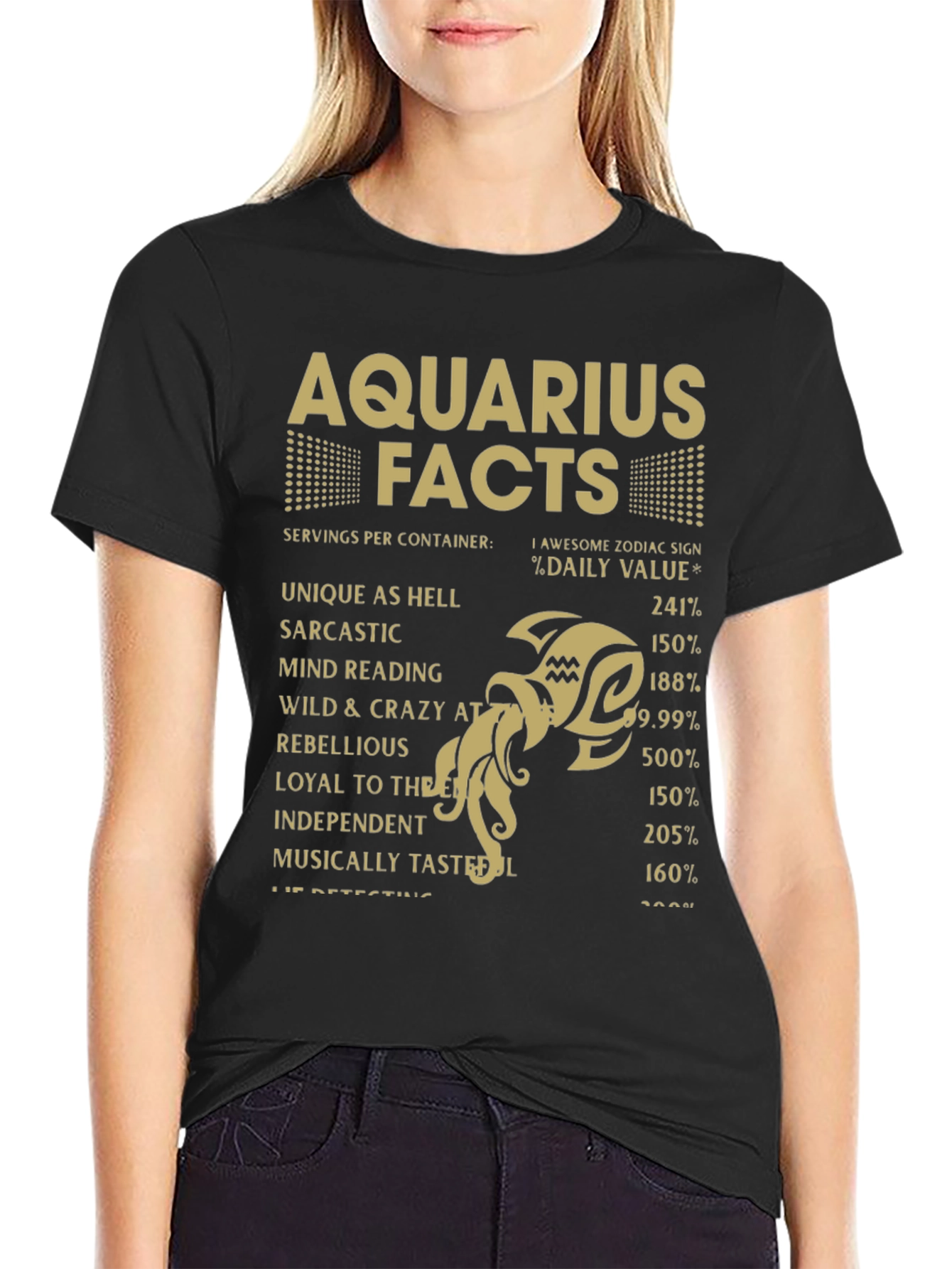 Aquarius Facts Zodiac Graphic T-Shirt