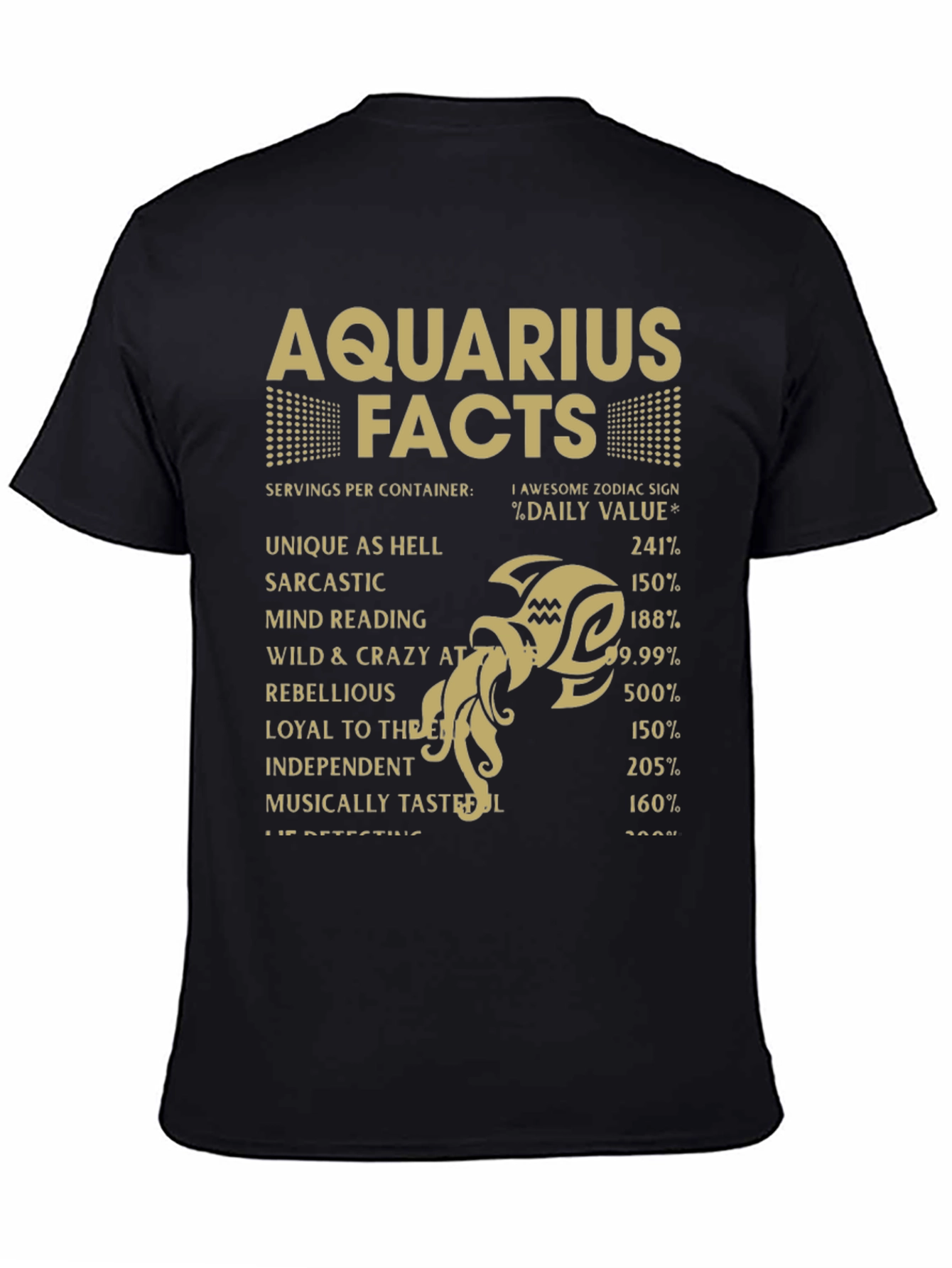 Aquarius Facts Zodiac Graphic T-Shirt