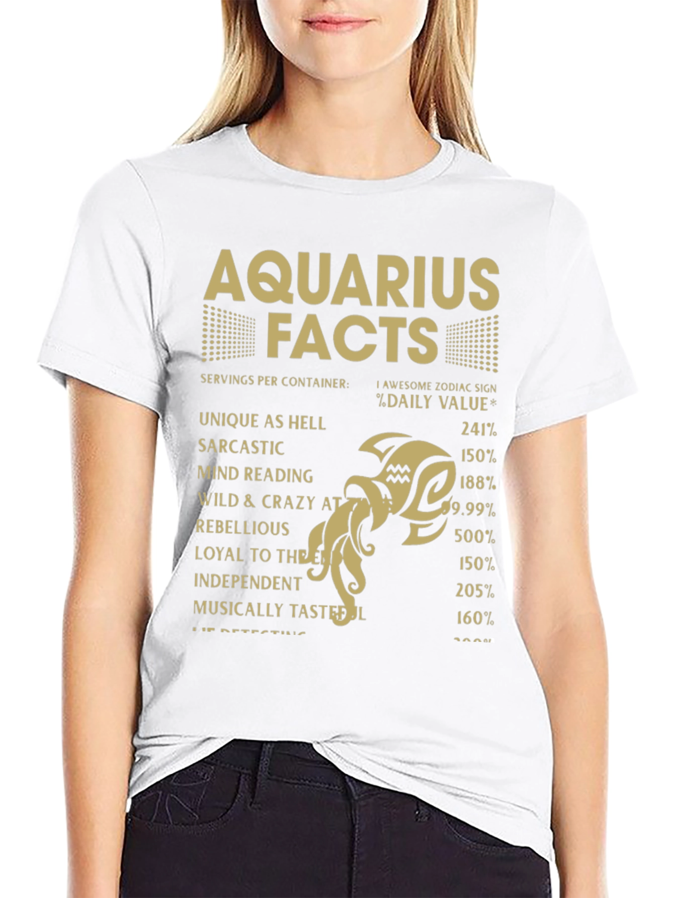 Aquarius Facts Zodiac Graphic T-Shirt