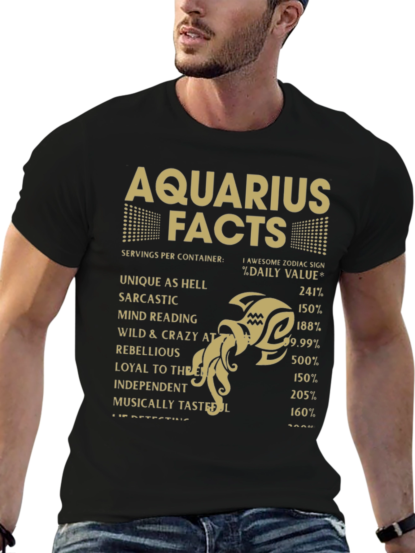 Aquarius Facts Zodiac Graphic T-Shirt