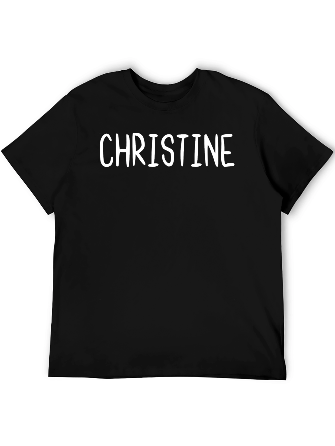 Personalized Christine Black T-Shirt
