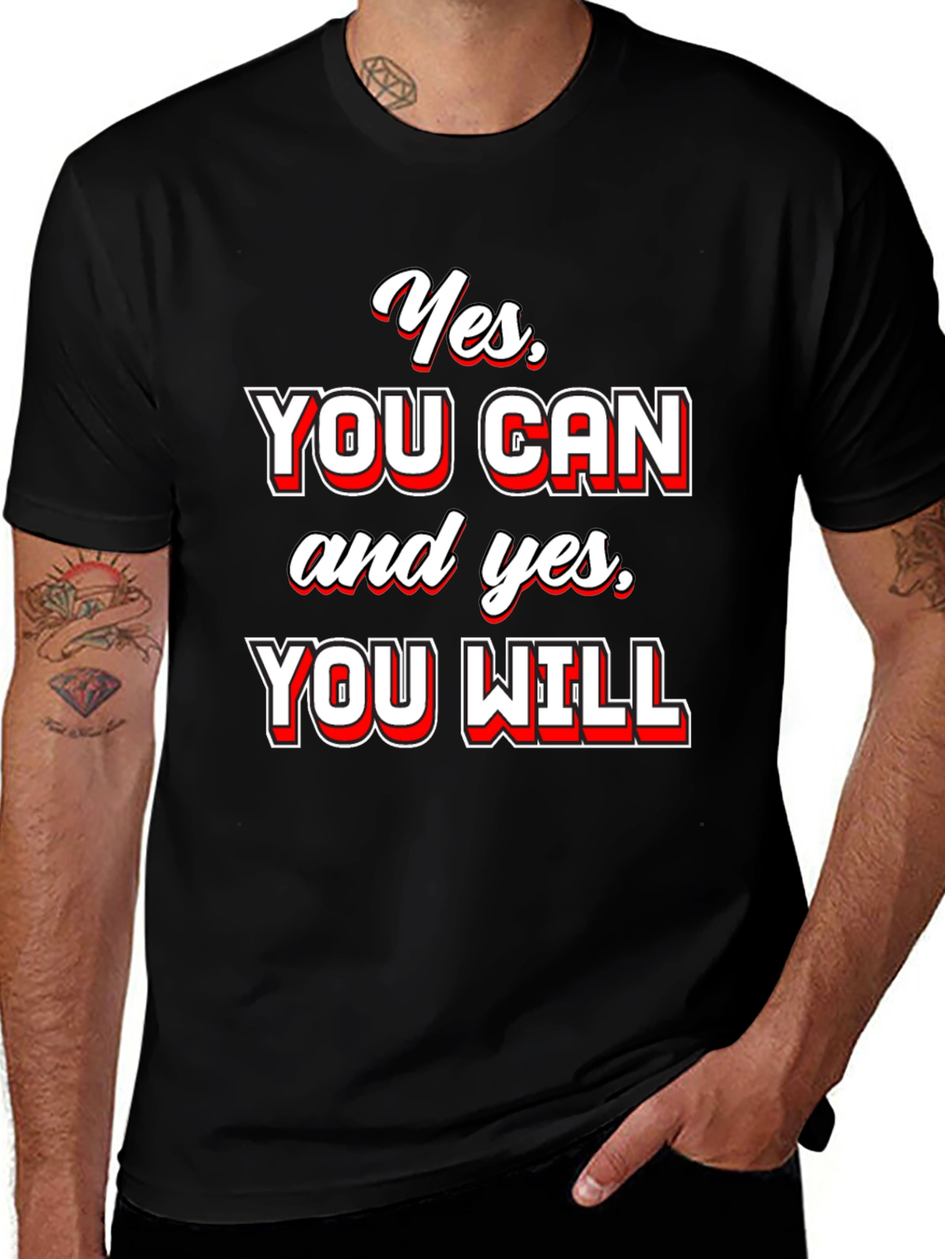 Yes You Can T-Shirt - Motivational Quote