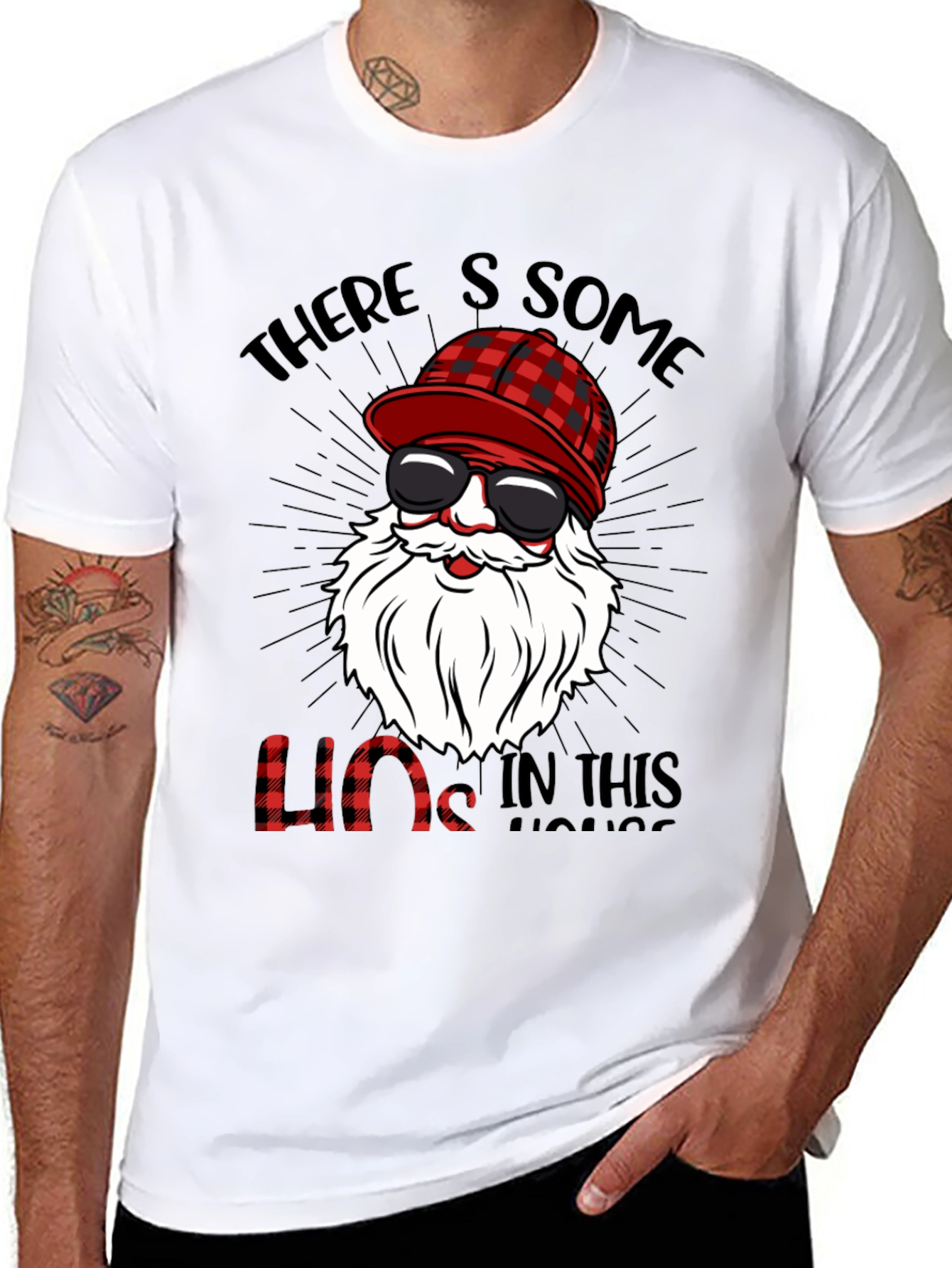 Funny Lumberjack Santa T-Shirt - Holiday Humor
