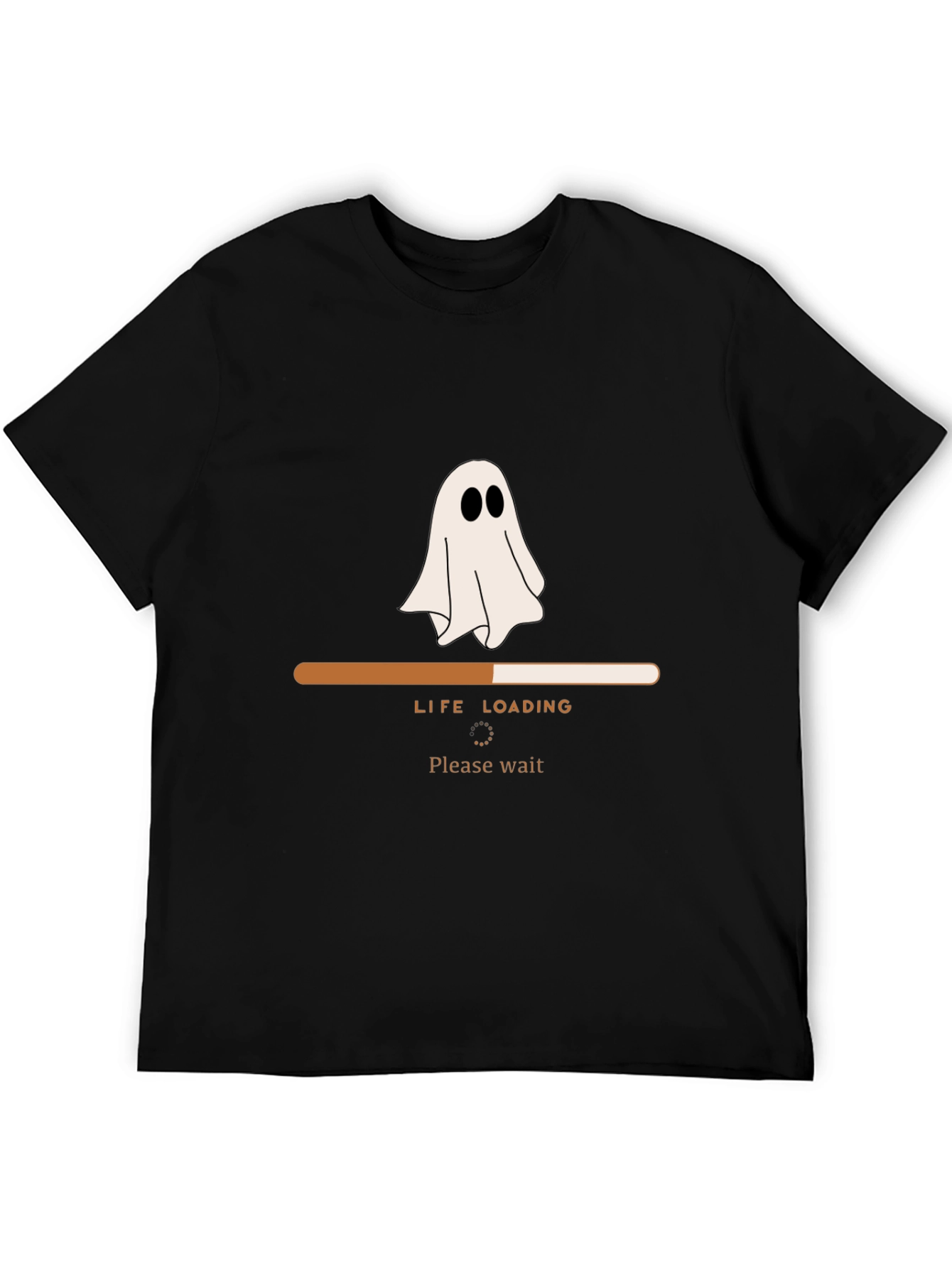Life Loading Ghost T-Shirt - Funny Halloween Tee