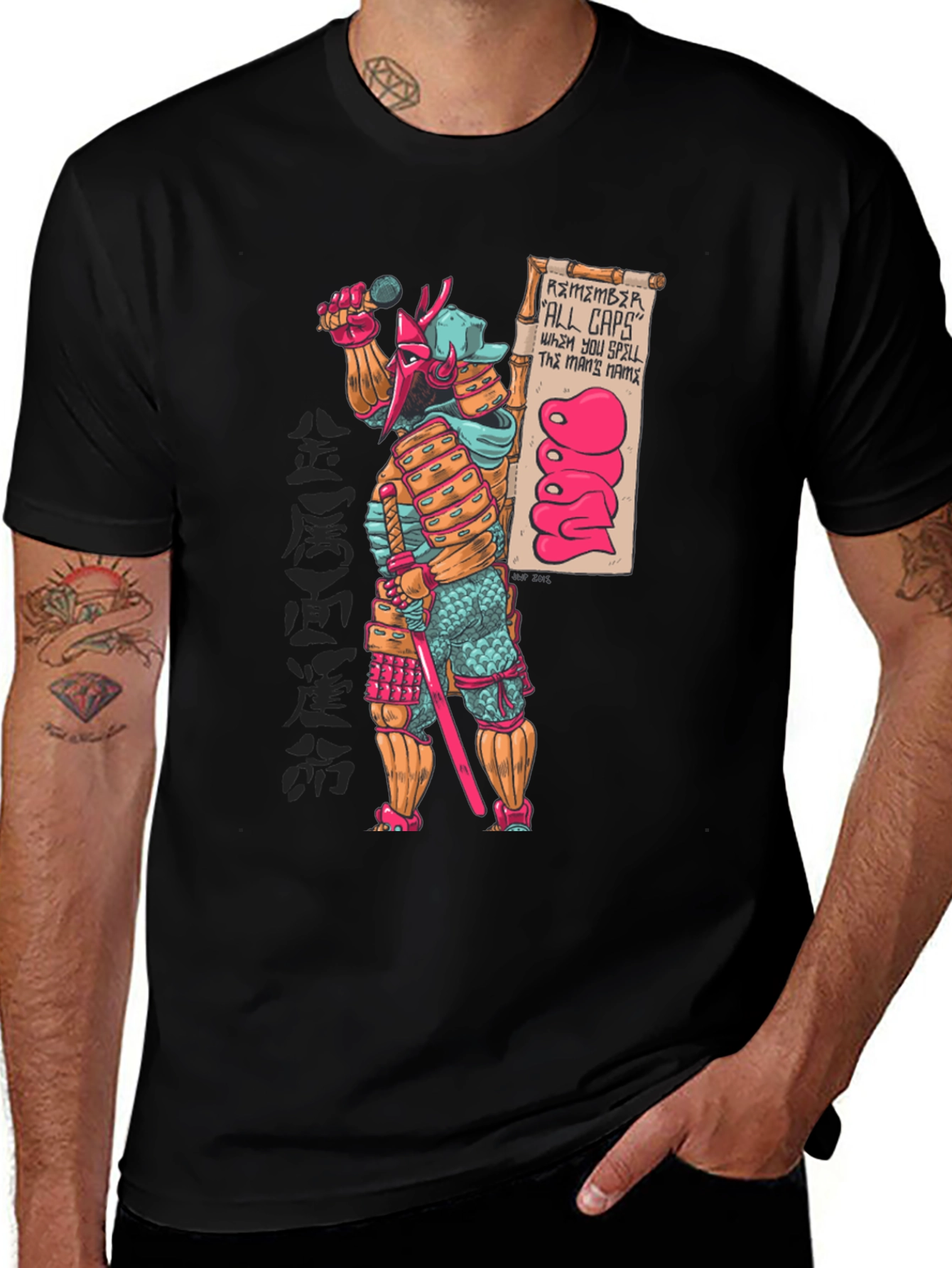 Samurai DOOM T-Shirt - Remember All Caps