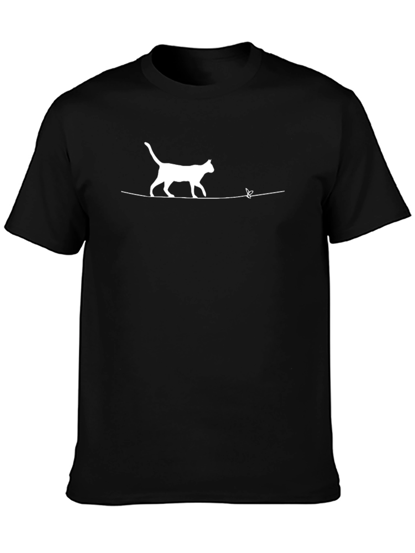 Cat on a Wire Graphic Tee