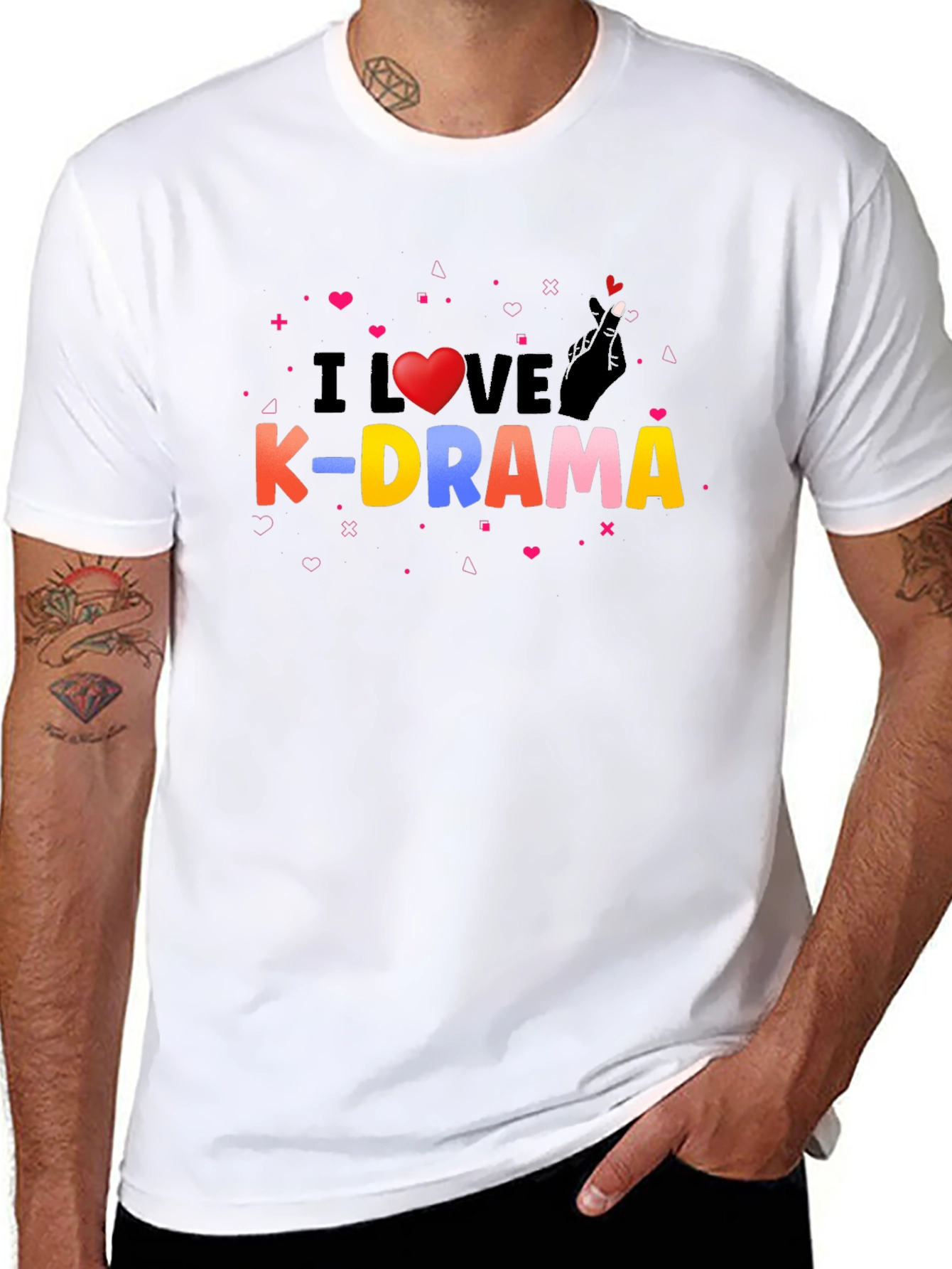 I Love K-Drama Black Graphic Tee