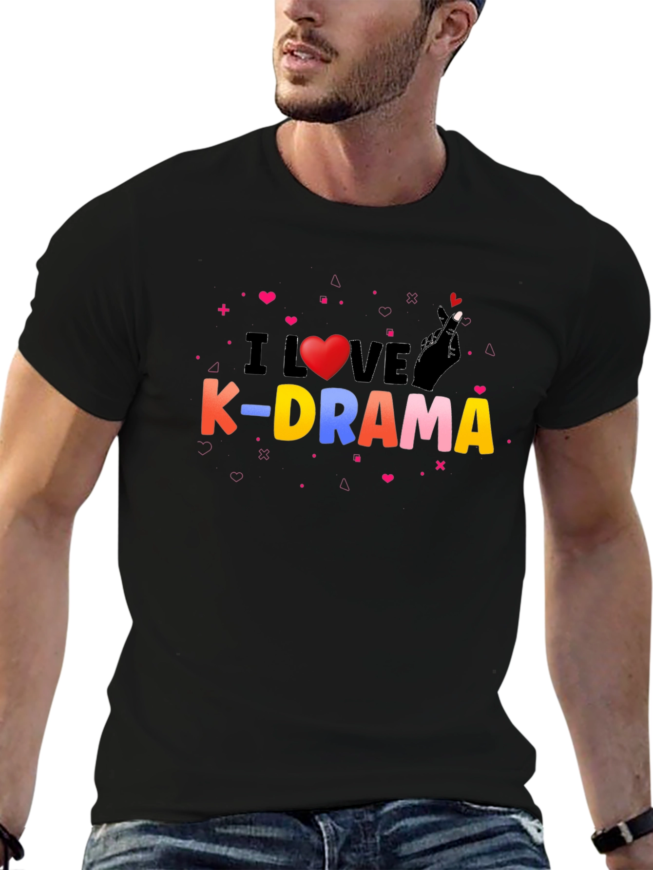 I Love K-Drama Black Graphic Tee