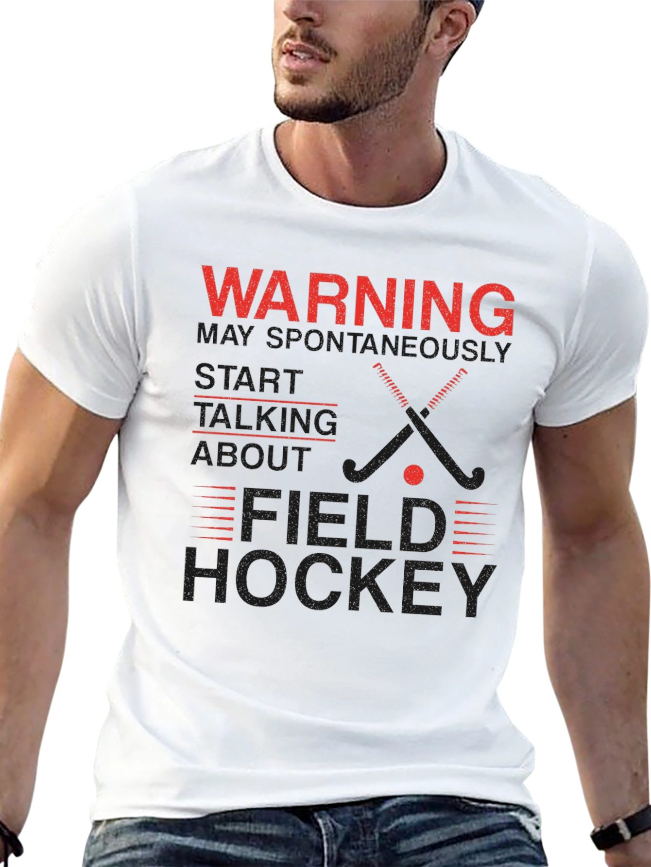 Warning: May Spontaneously Talk Field Hockey T-Shirt