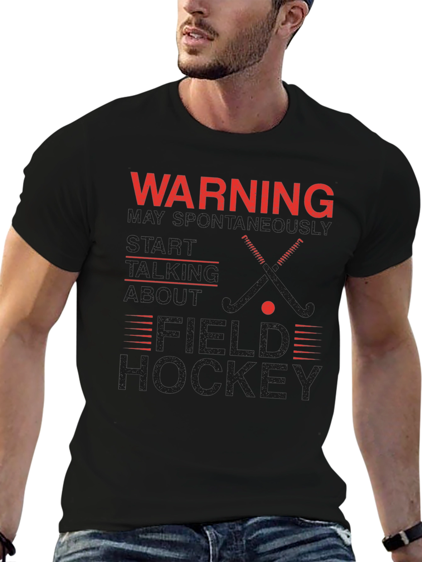 Warning: May Spontaneously Talk Field Hockey T-Shirt