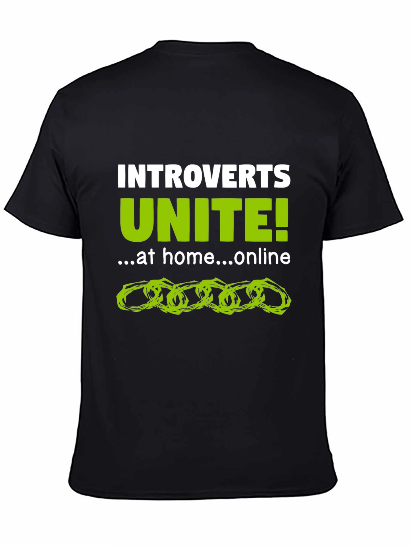 Introvert Unite! Black Graphic Tee