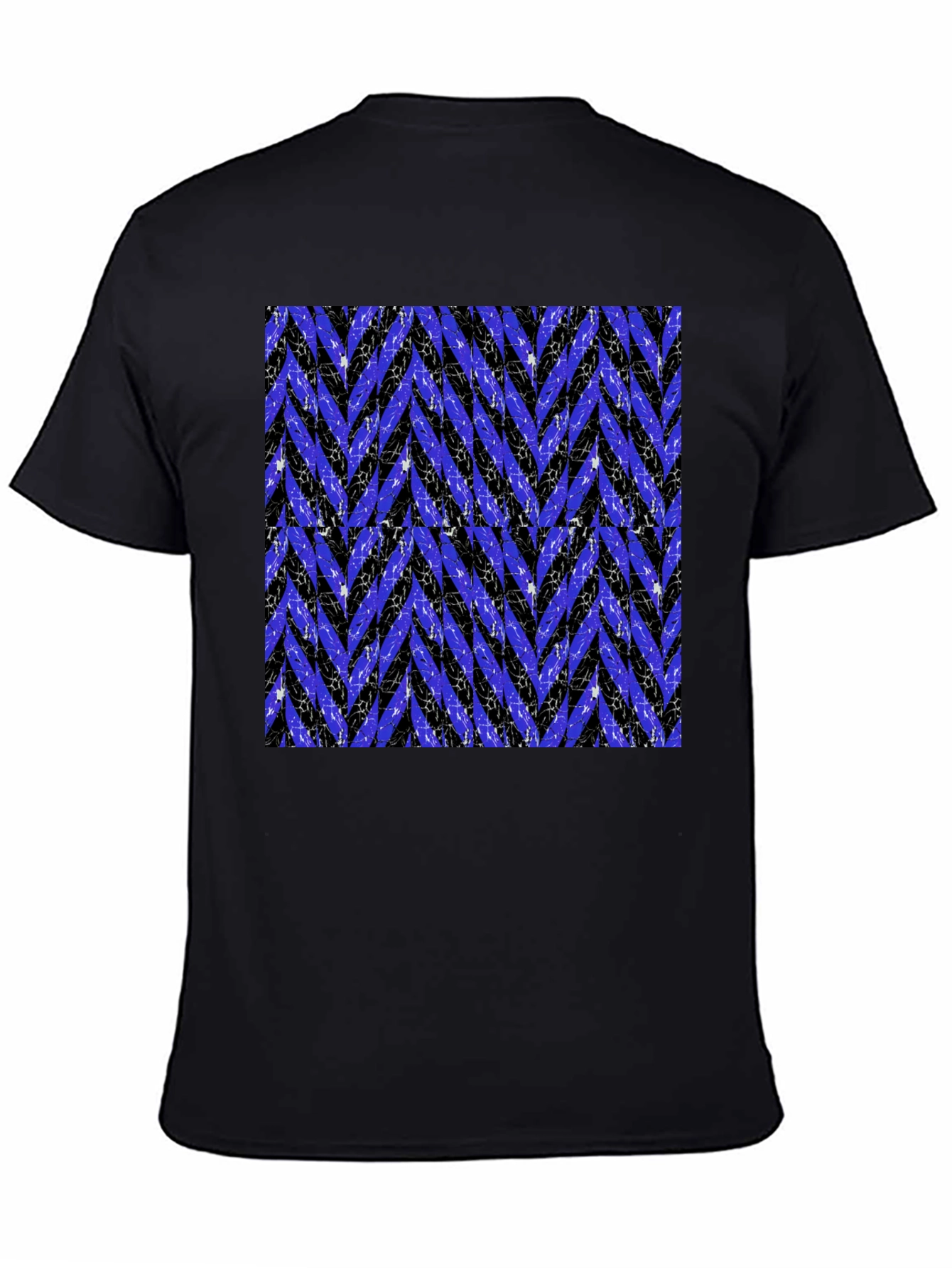 Stylish Black T-Shirt with Zigzag Pattern