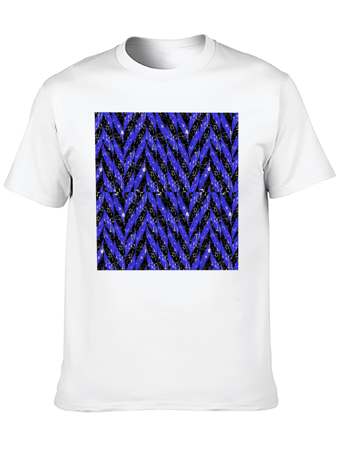 Stylish Black T-Shirt with Zigzag Pattern