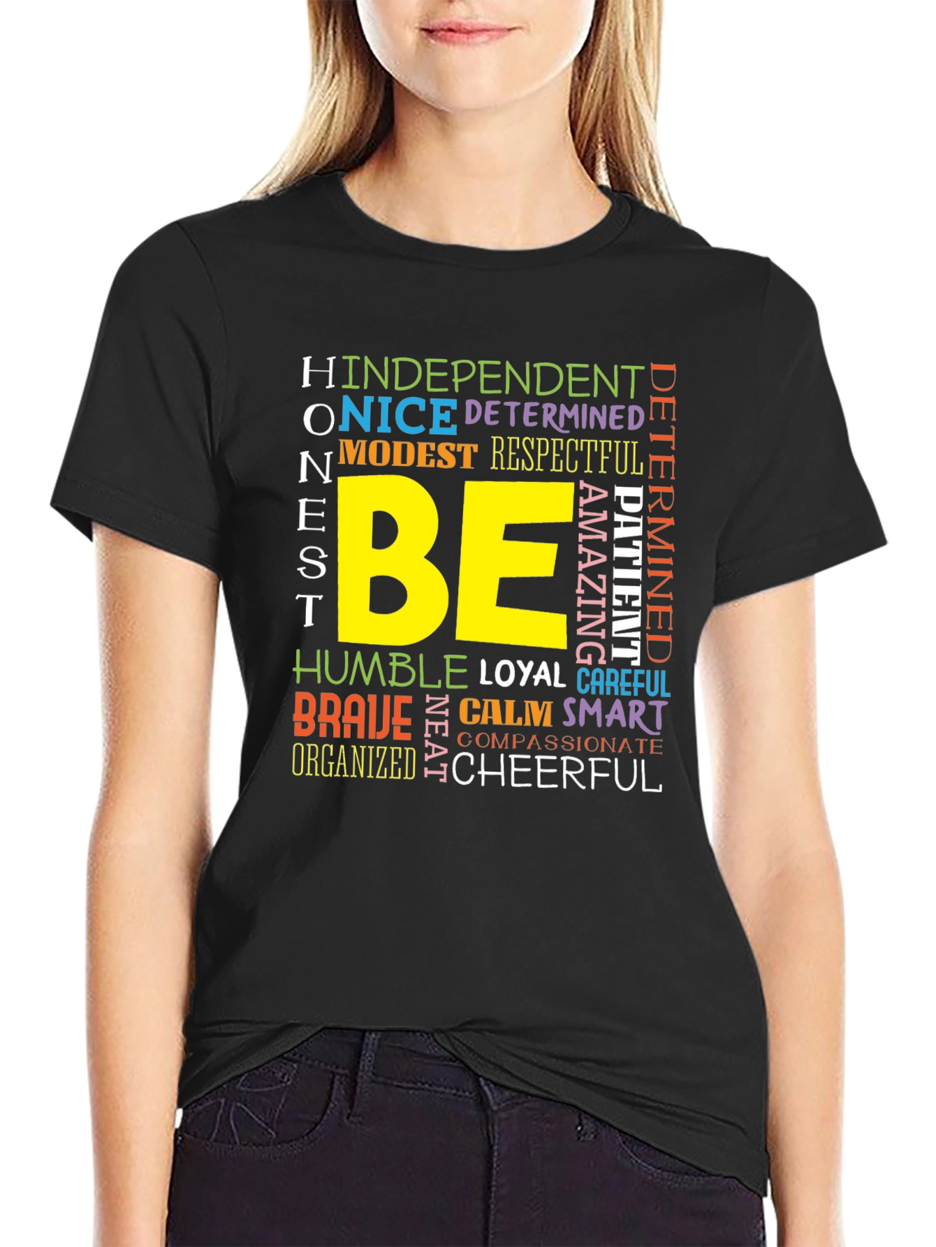 Be Kind T-Shirt: Positive Word Art Graphic Tee