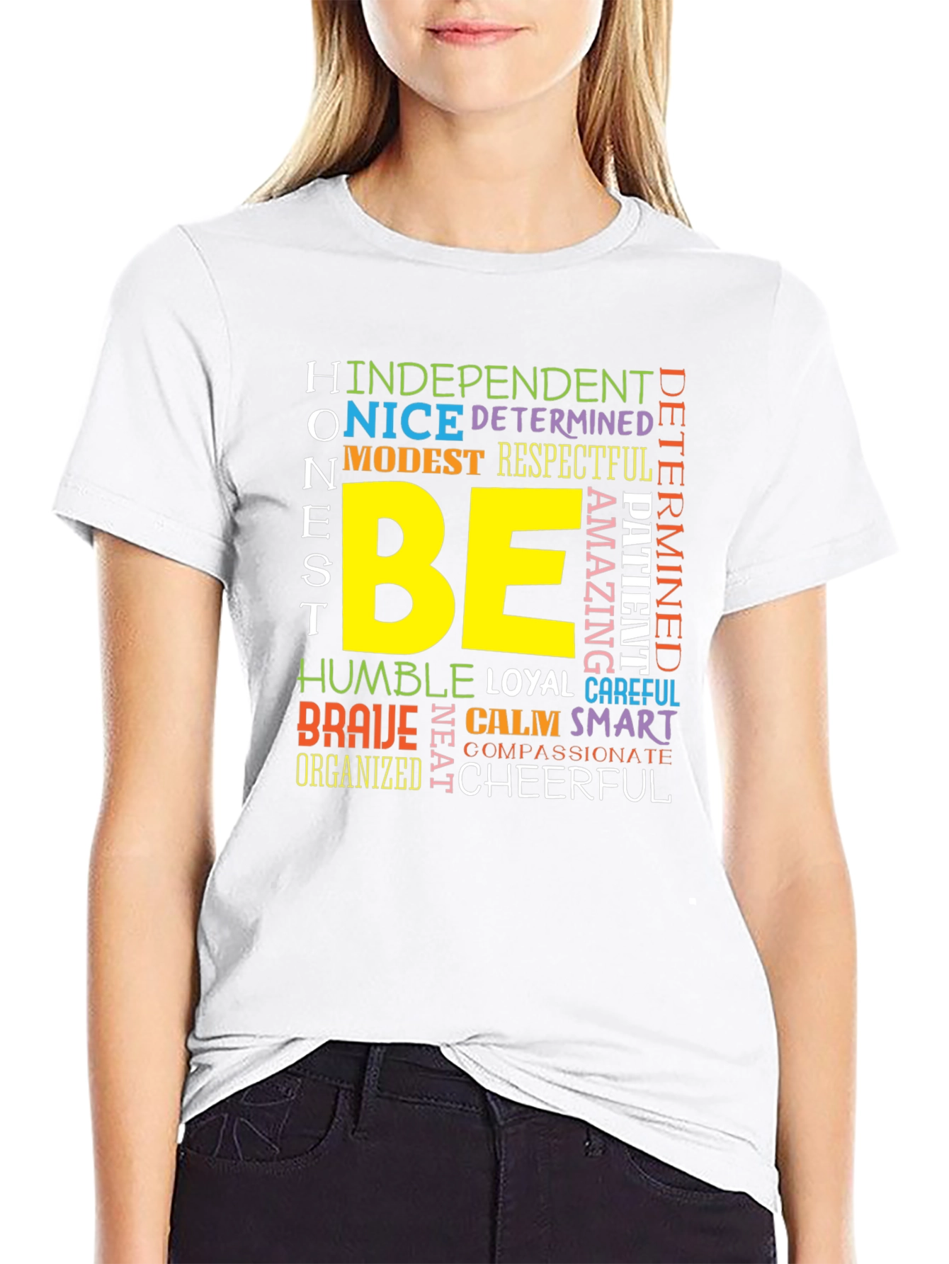 Be Kind T-Shirt: Positive Word Art Graphic Tee