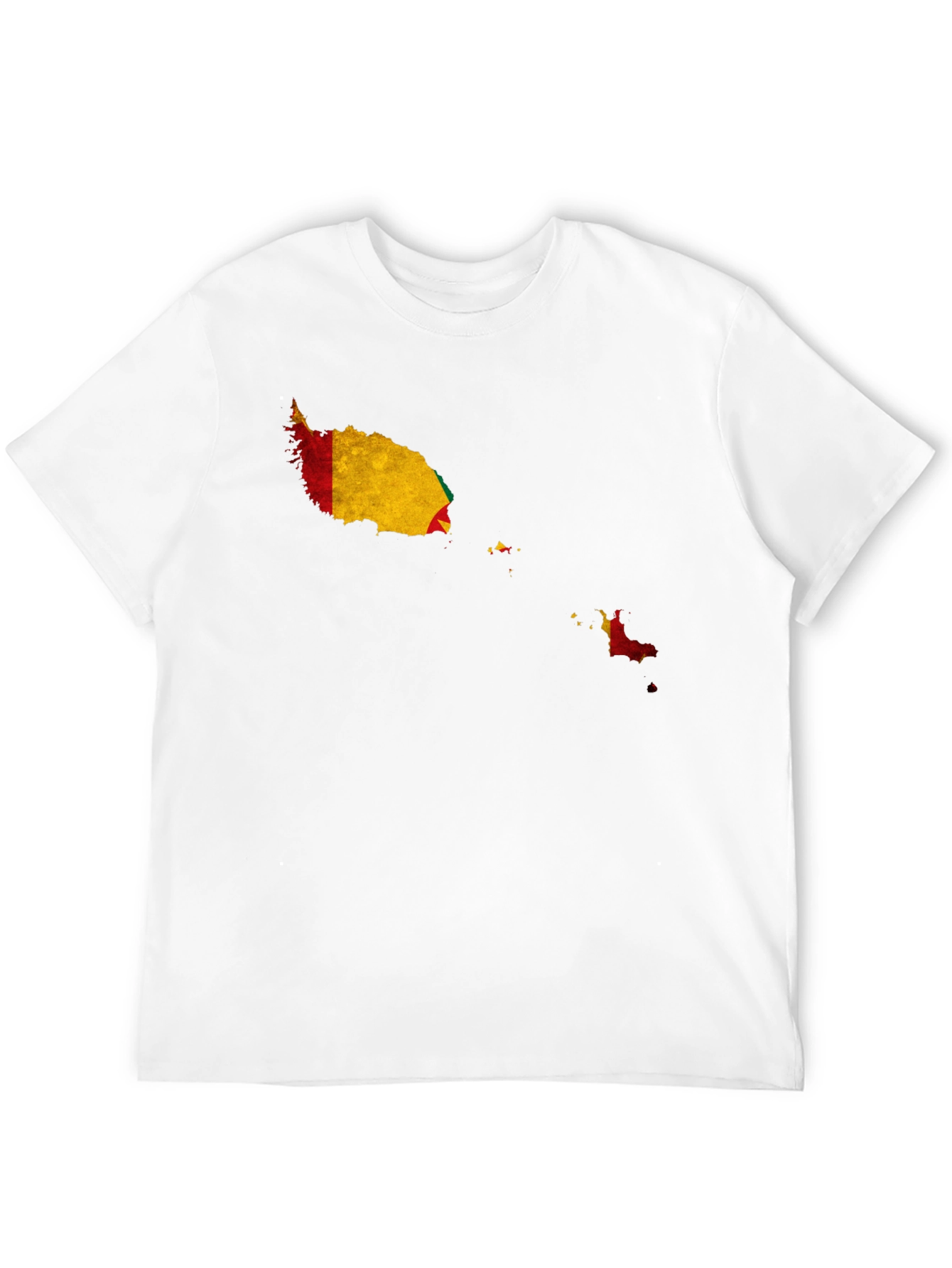 Grenada Flag Map Black T-Shirt