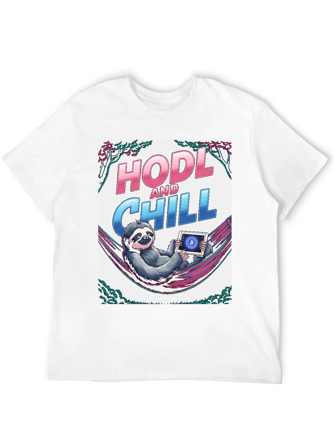 HODL and Chill Sloth Bitcoin Crypto T-Shirt