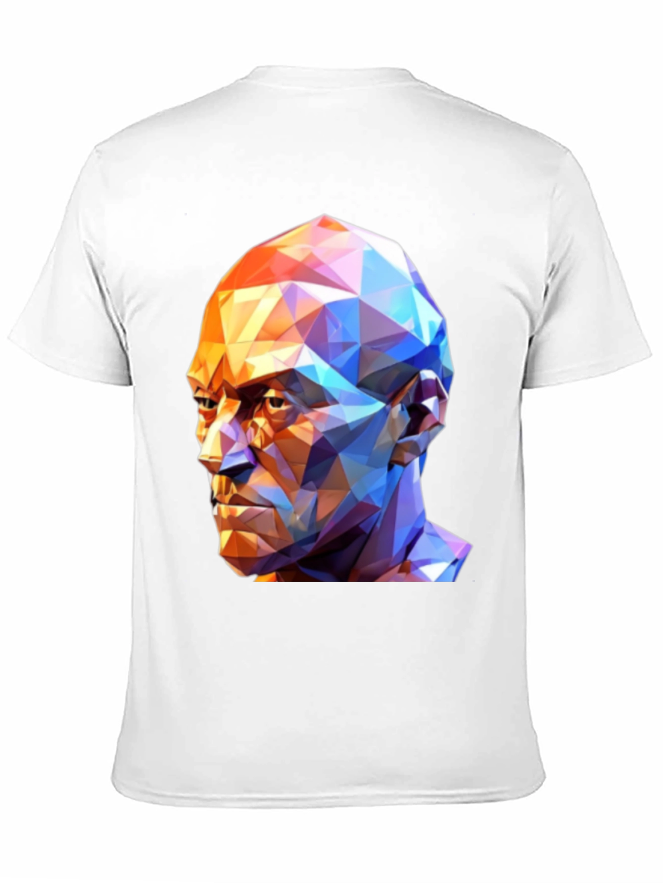Geometric Face Graphic T-Shirt - Black