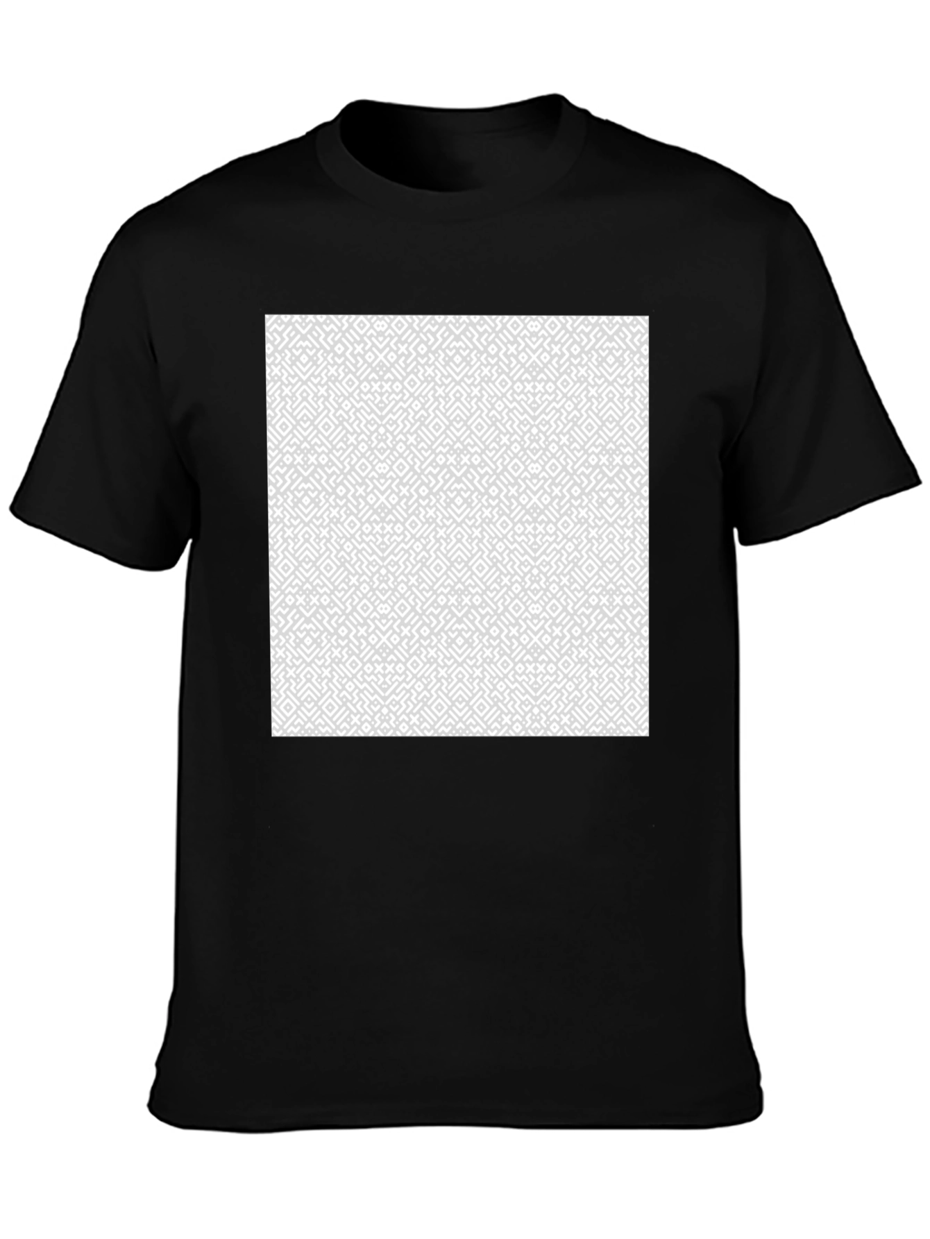 Geometric Pattern Tee - Stylish Black Shirt