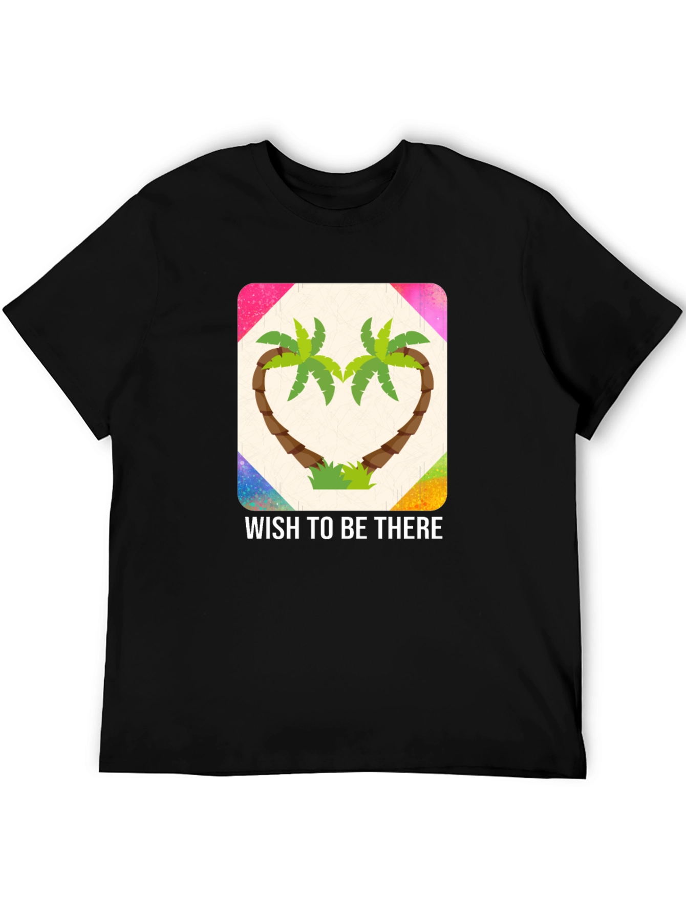 Wish to Be There Palm Tree Heart Graphic Tee