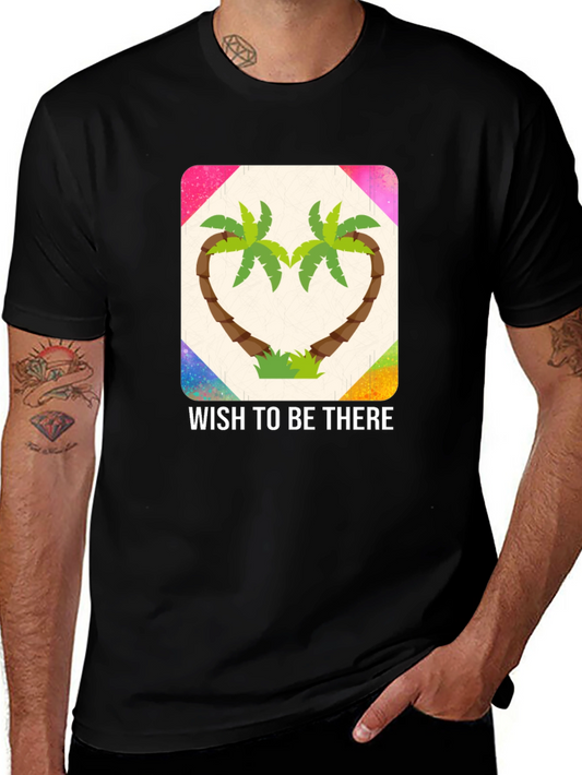 Wish to Be There Palm Tree Heart Graphic Tee